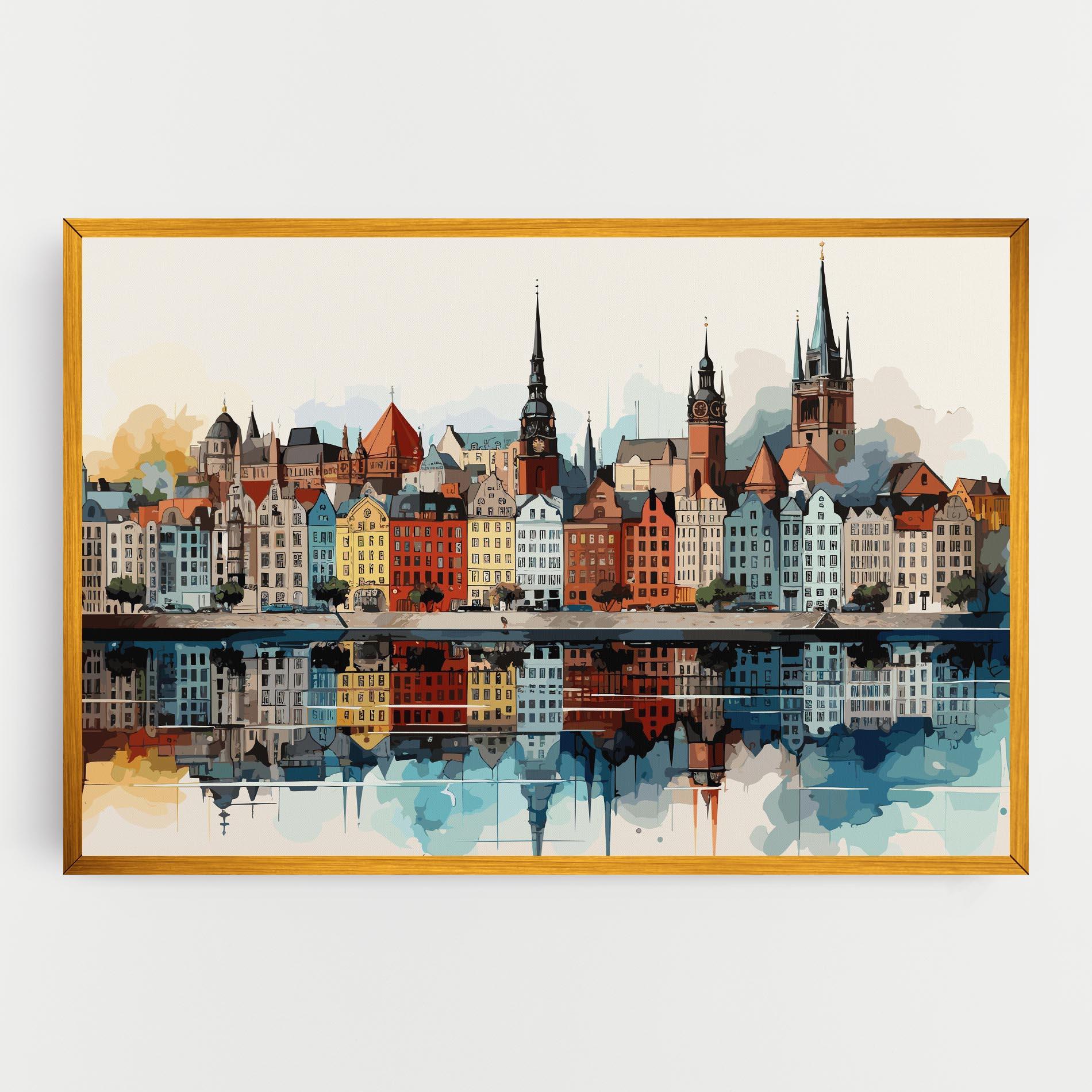 Vászonkép German Buildings mockup 0
