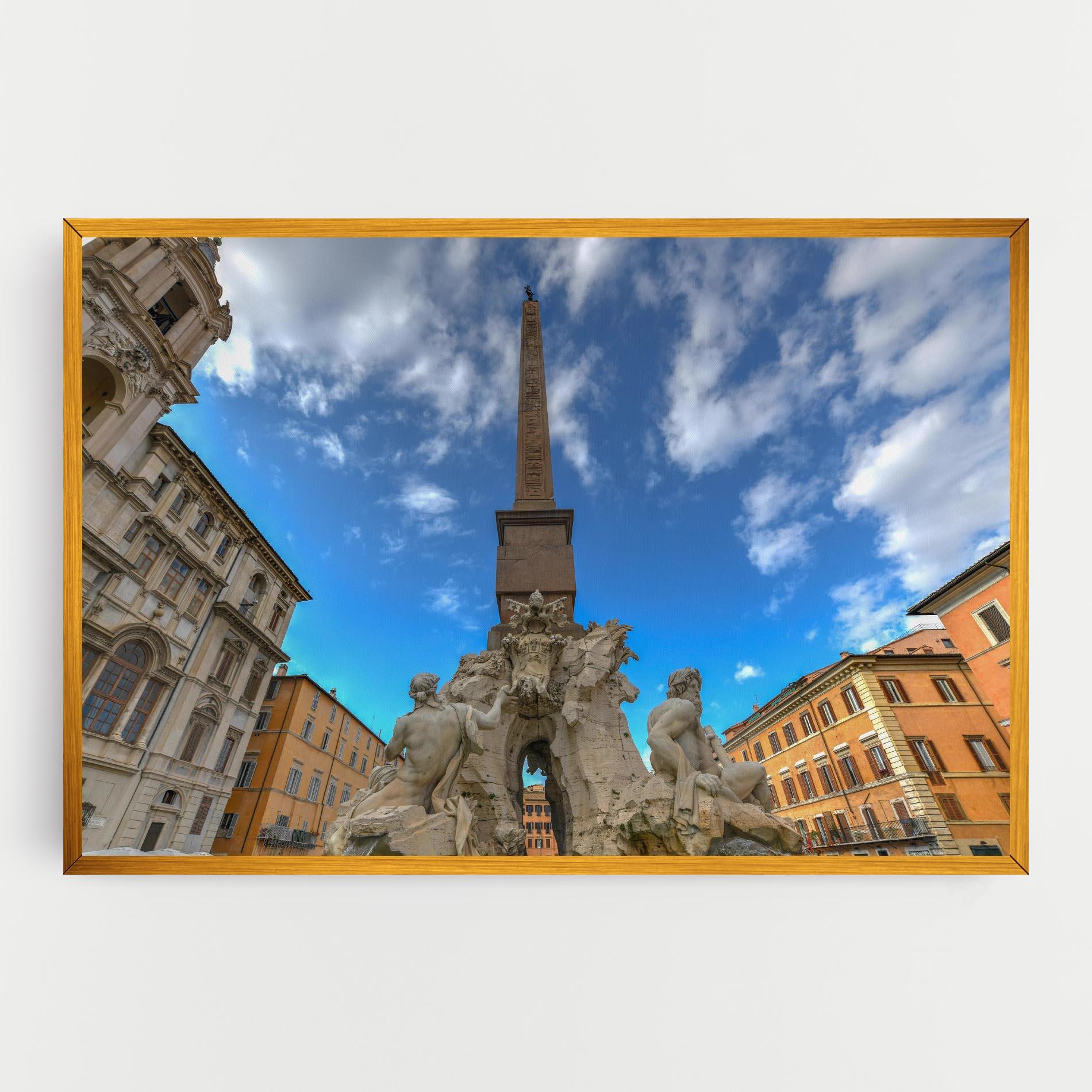 Vászonkép Piazza Navona Italy mockup 0