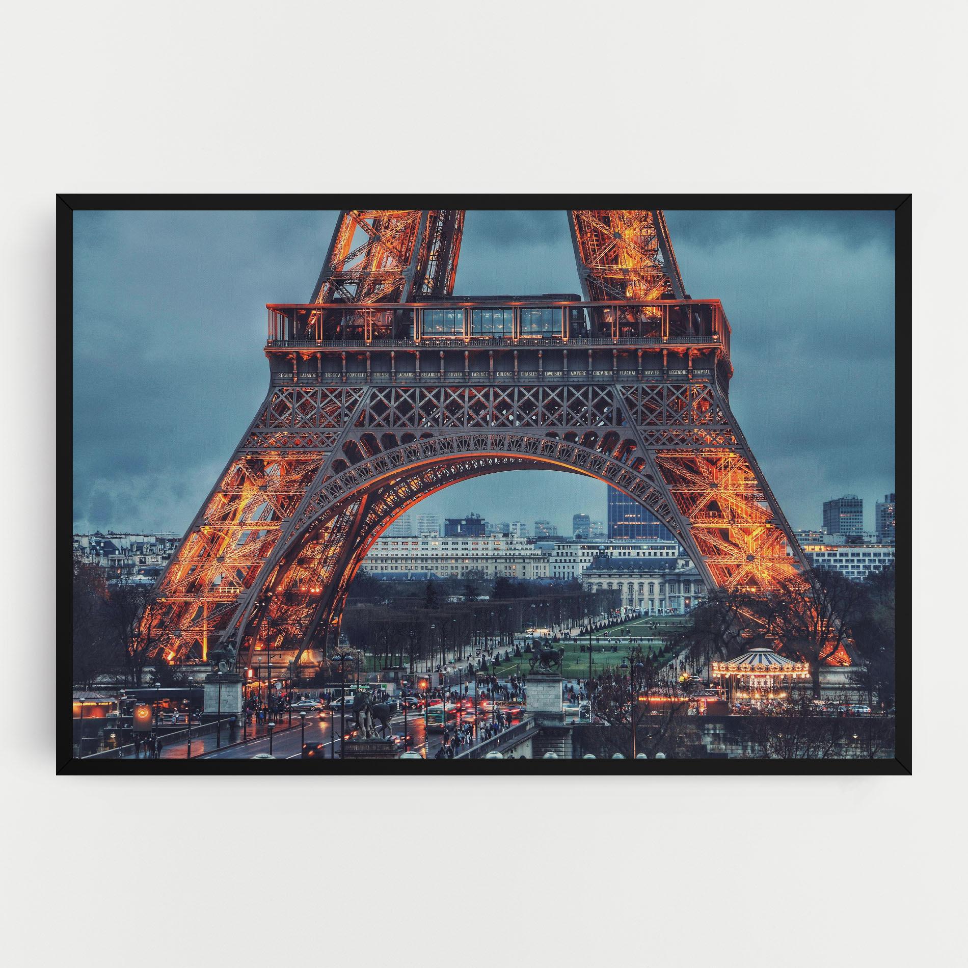 Vászonkép Eiffel Tower Lights mockup 0