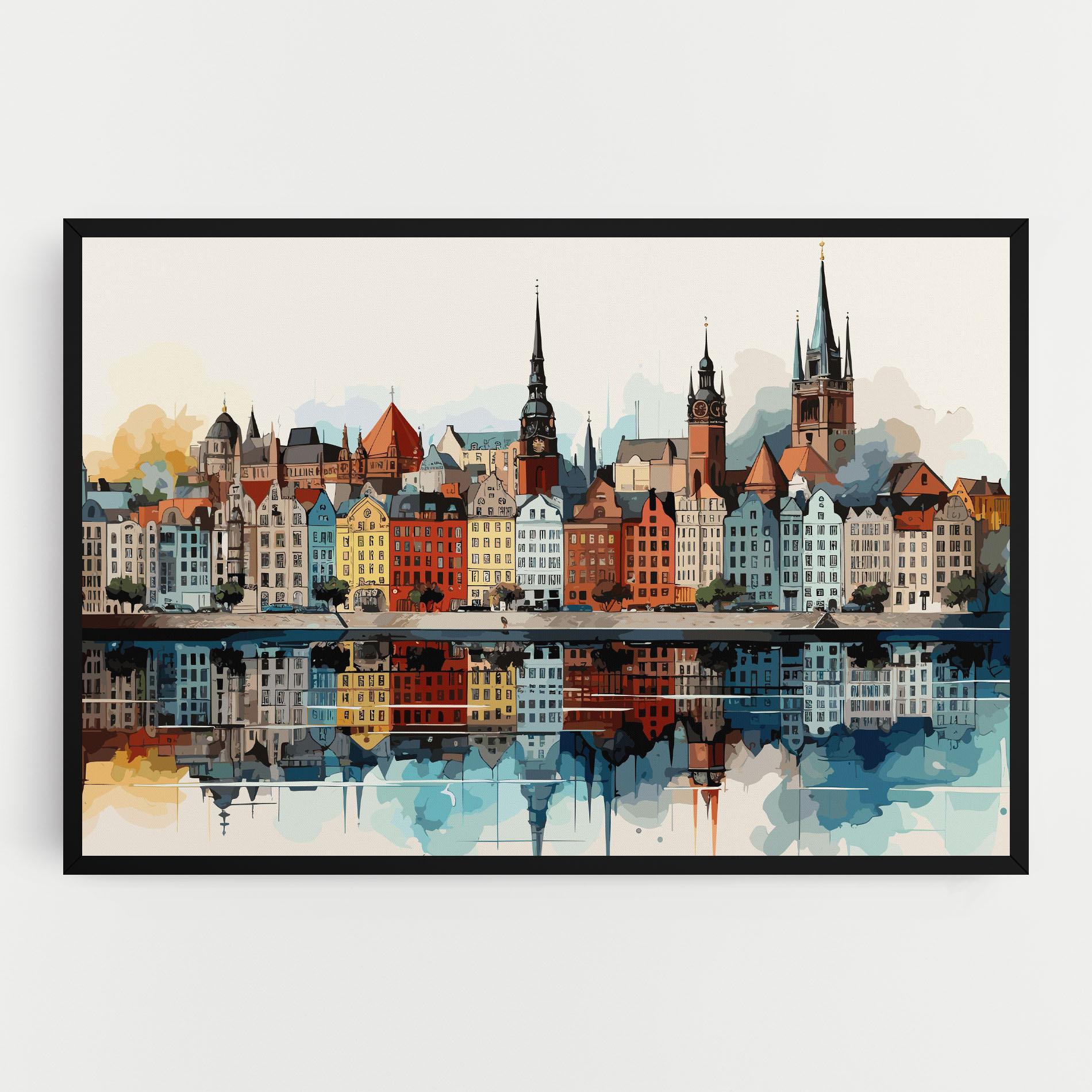 Vászonkép German Buildings mockup 0