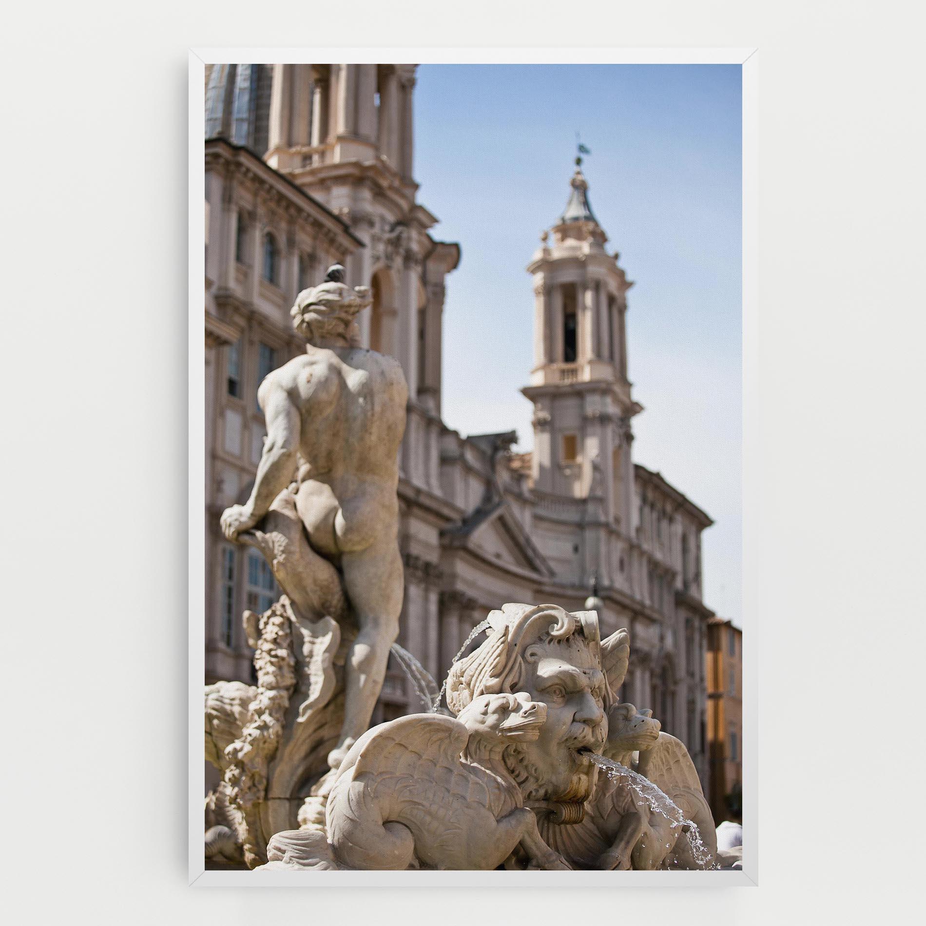 Vászonkép Baroque Statue Italy mockup 0