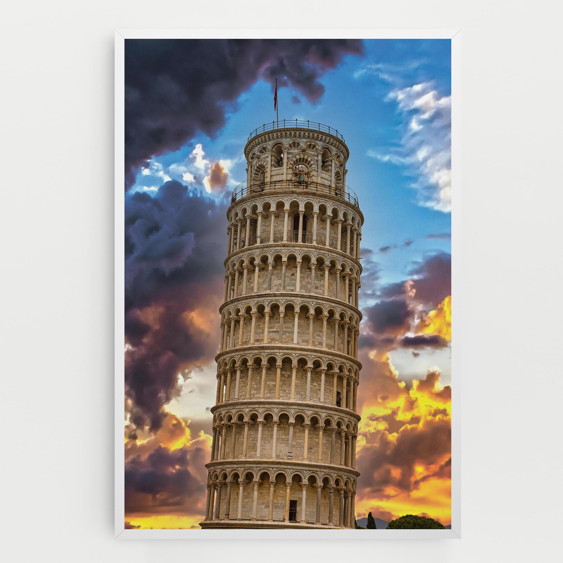 Vászonkép Tower Of Pisa Sunset mockup 0