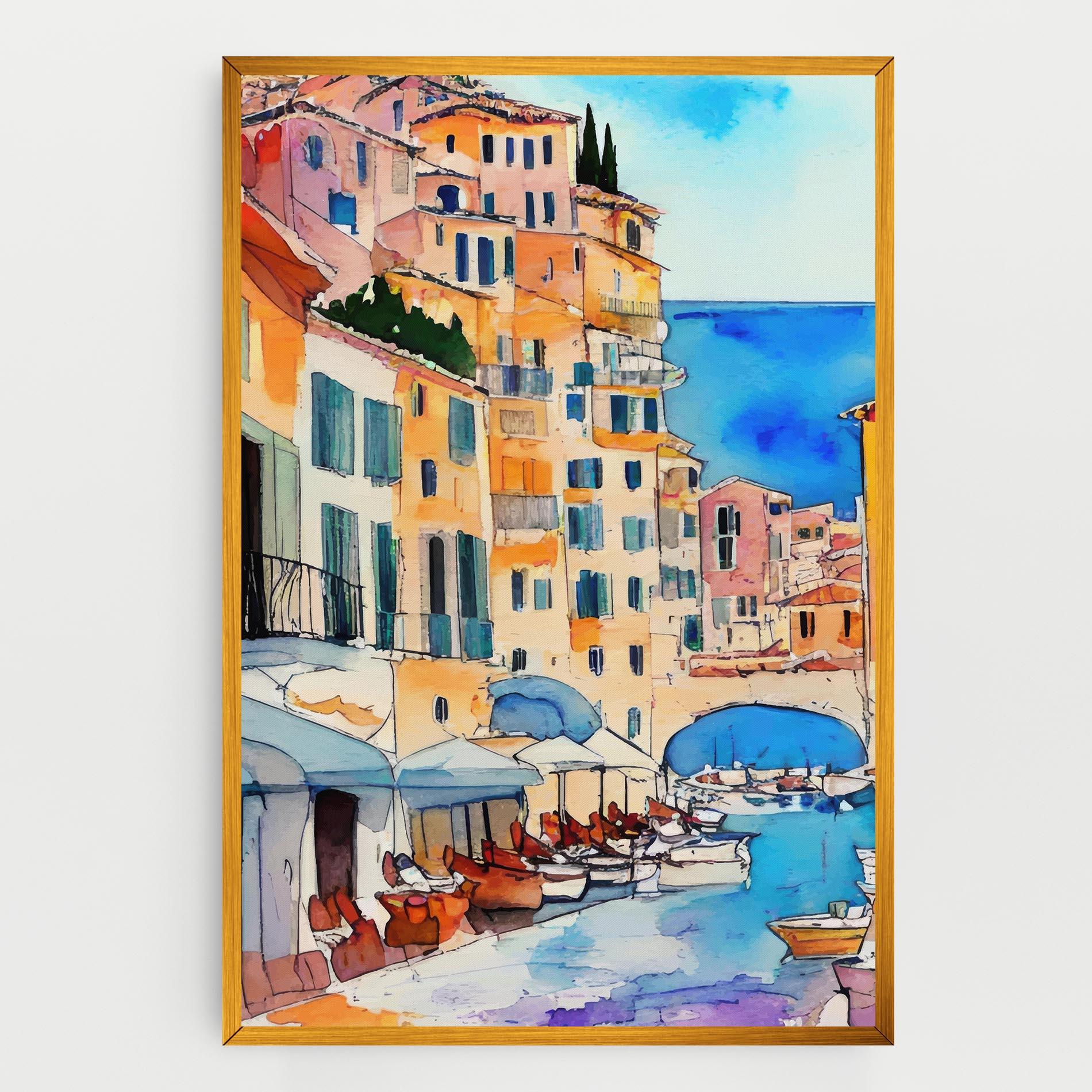 Vászonkép France Watercolor mockup 0