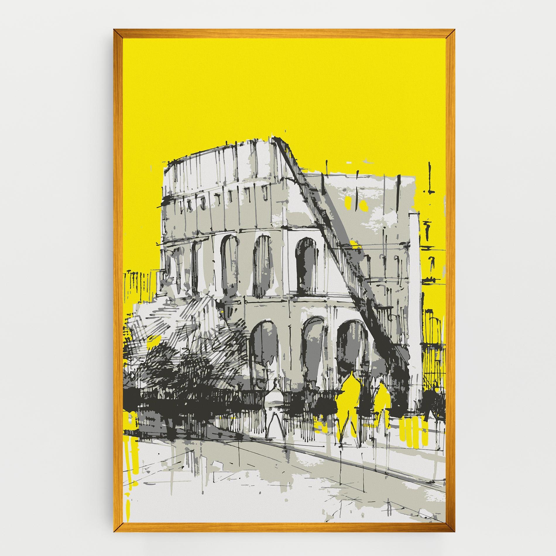 Vászonkép Yellow Colosseum mockup 0