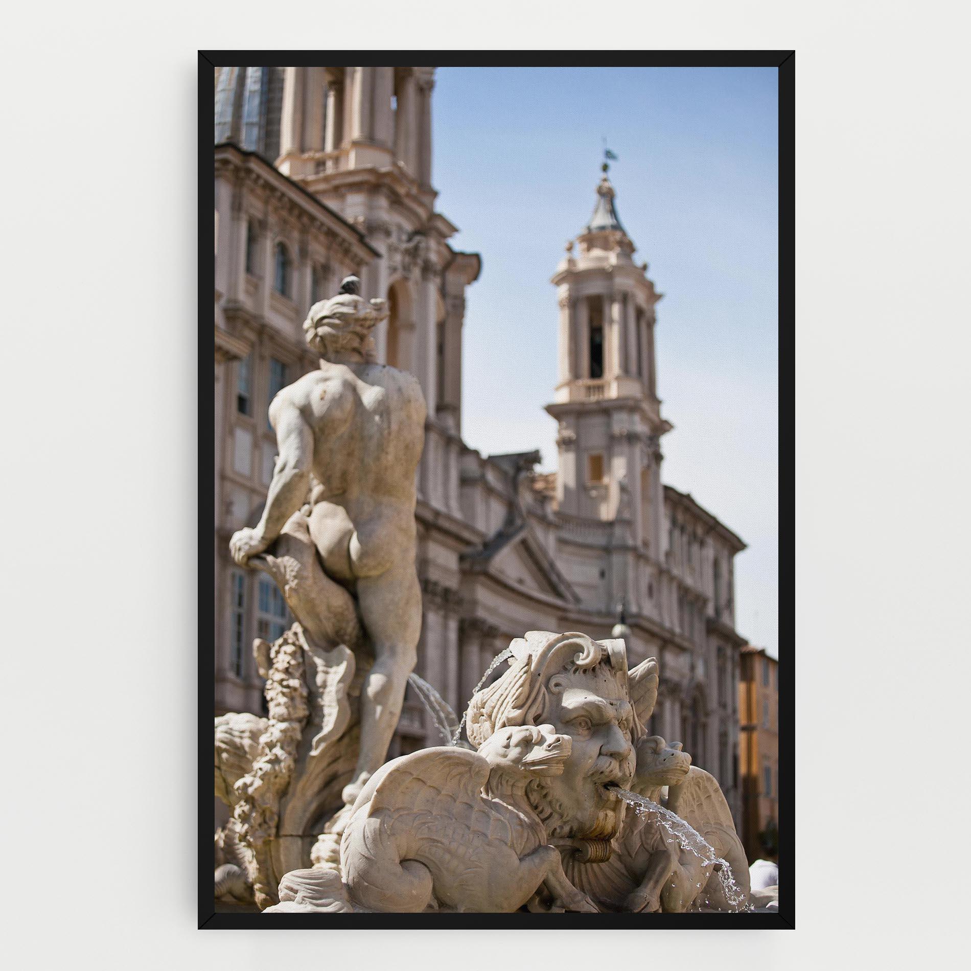 Vászonkép Baroque Statue Italy mockup 0