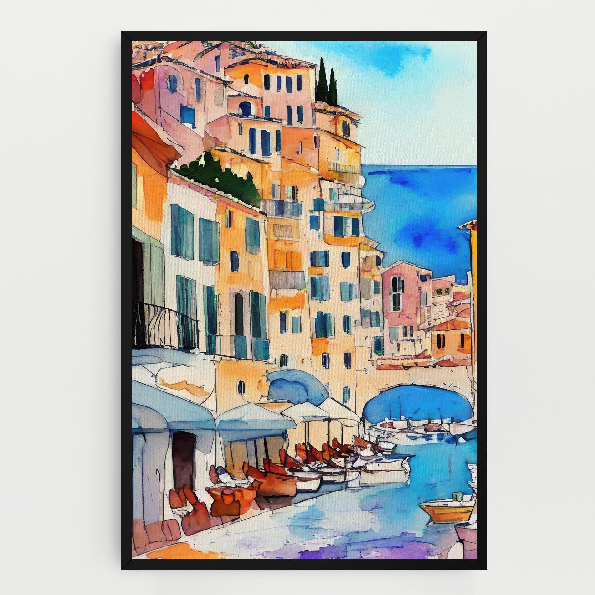 Vászonkép France Watercolor mockup 0