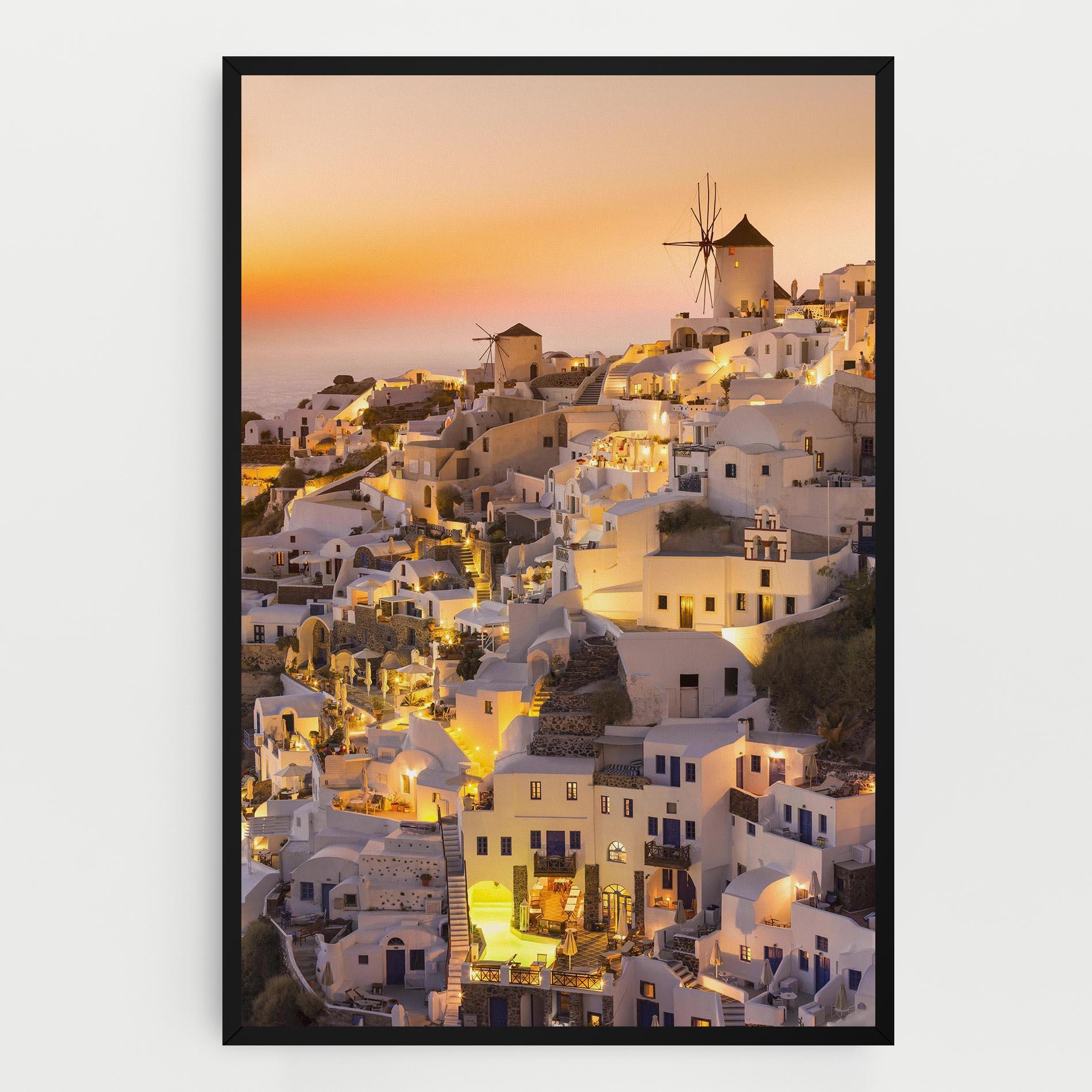 Vászonkép Santorini Greece mockup 0
