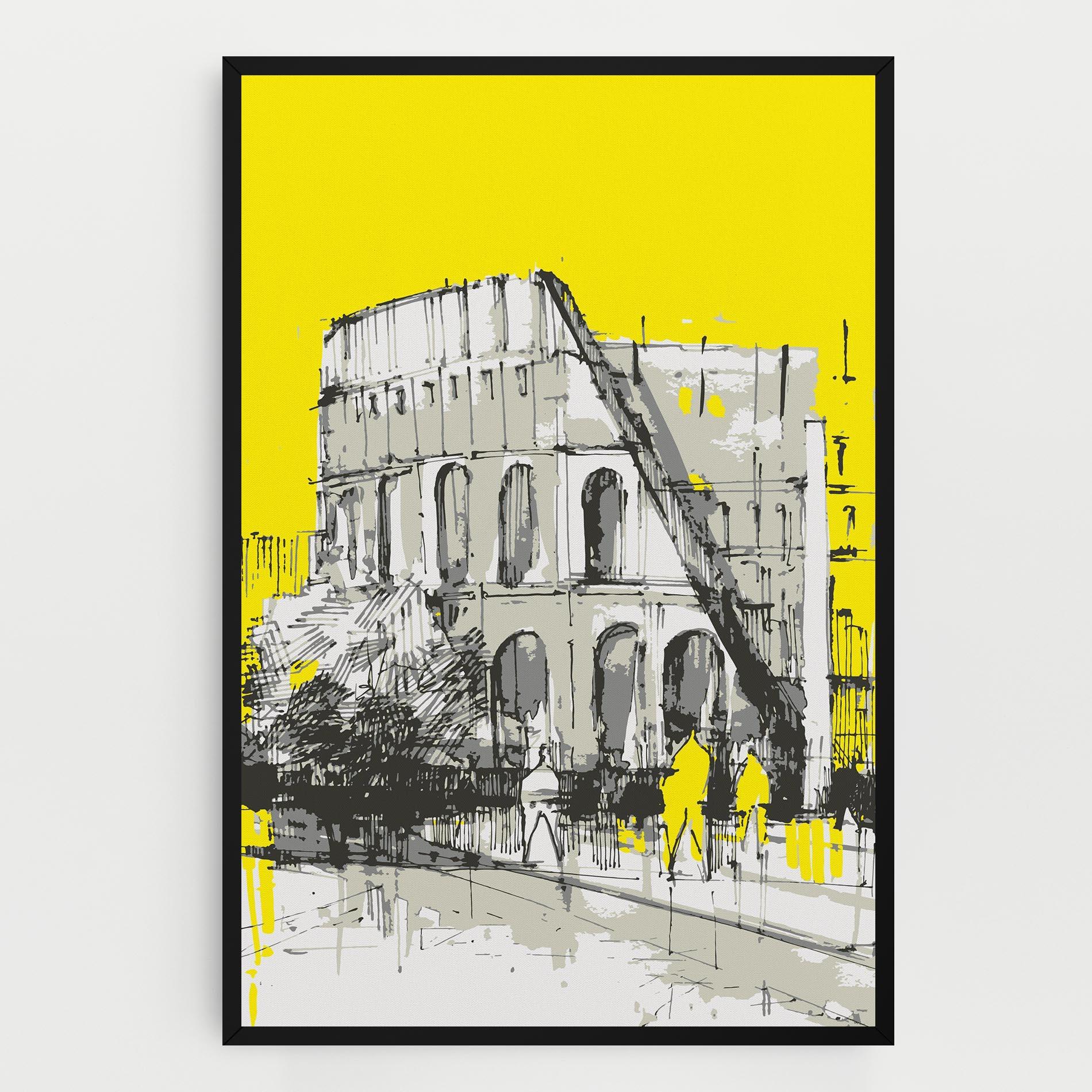 Vászonkép Yellow Colosseum mockup 0