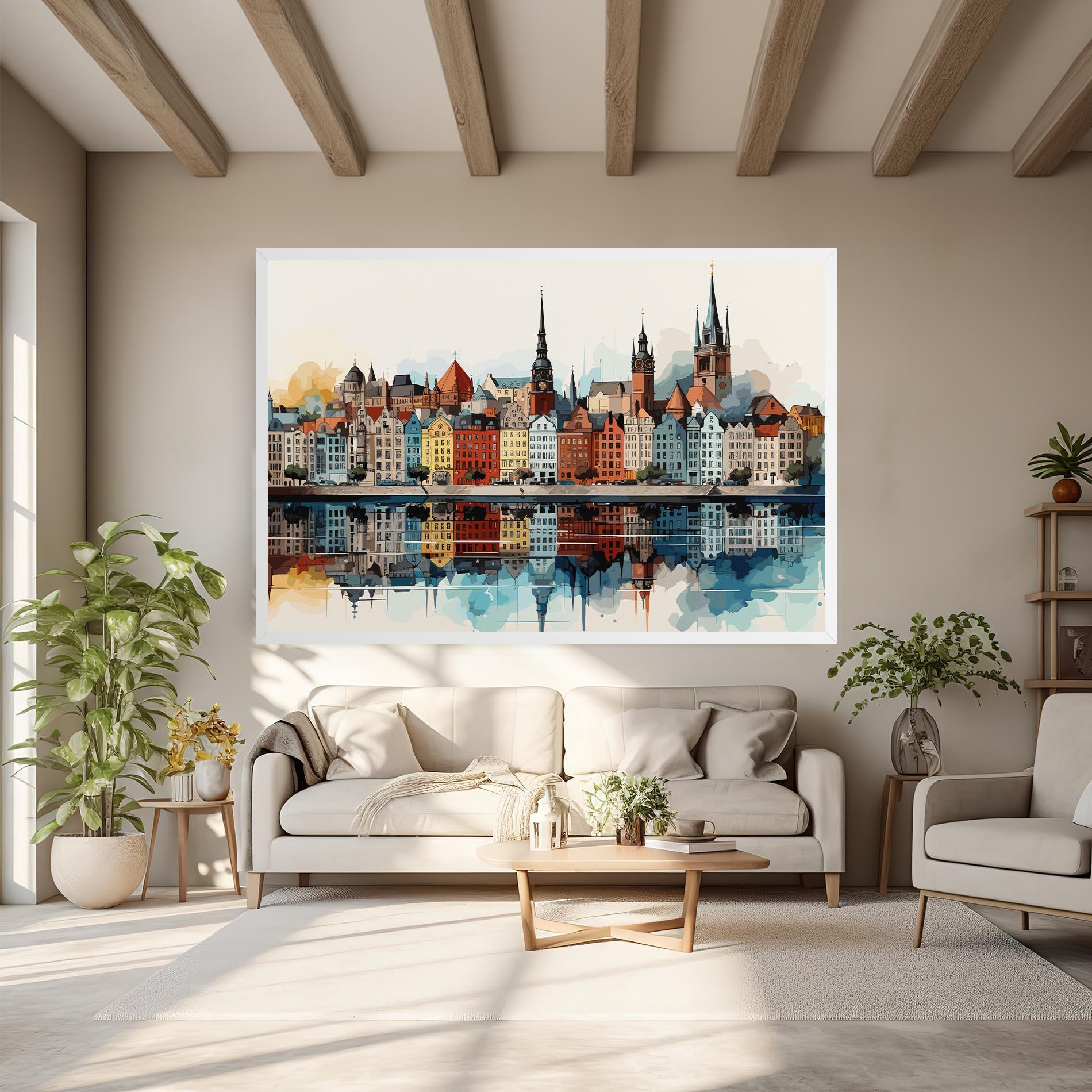 Vászonkép German Buildings mockup 6