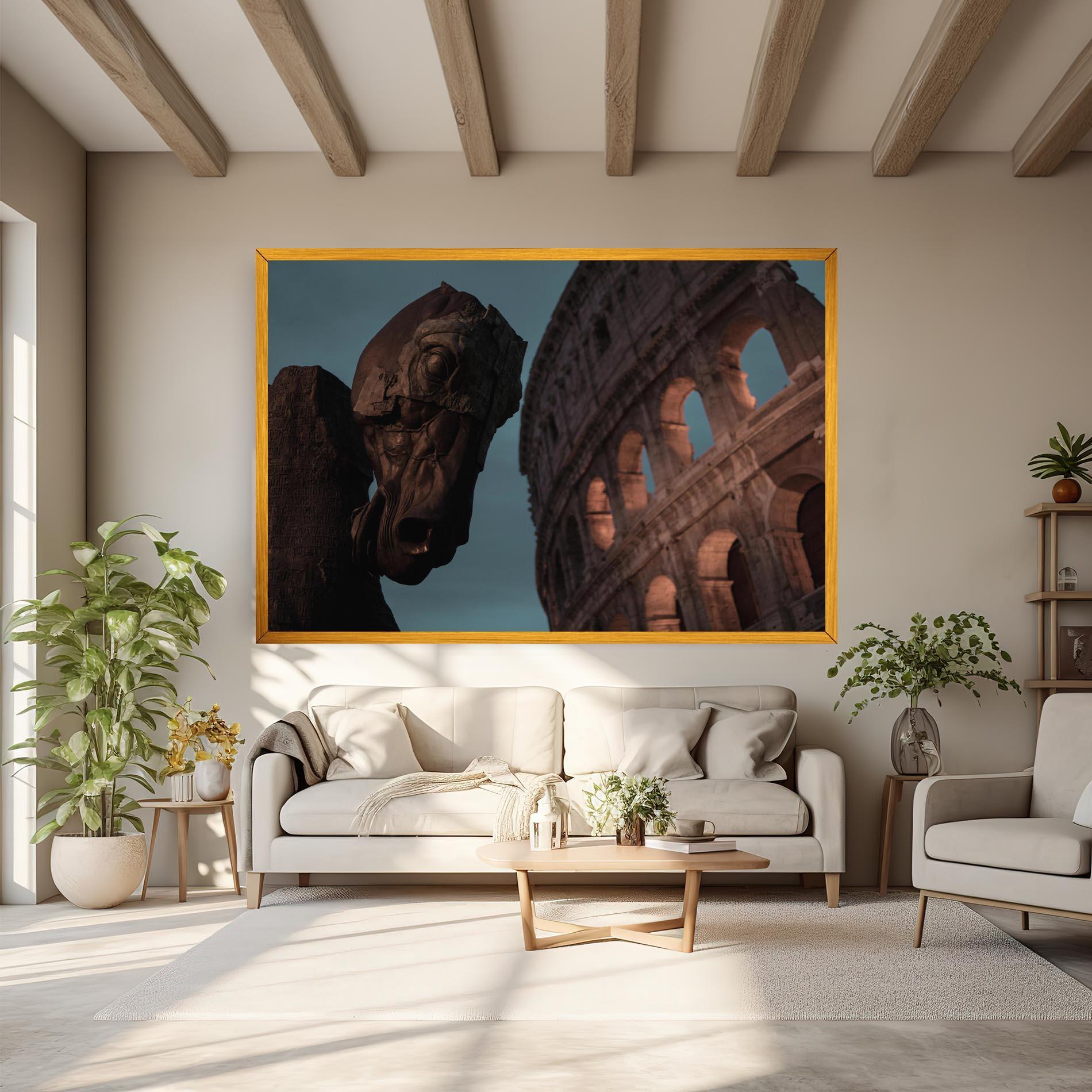 Vászonkép Colosseum Horse mockup 6