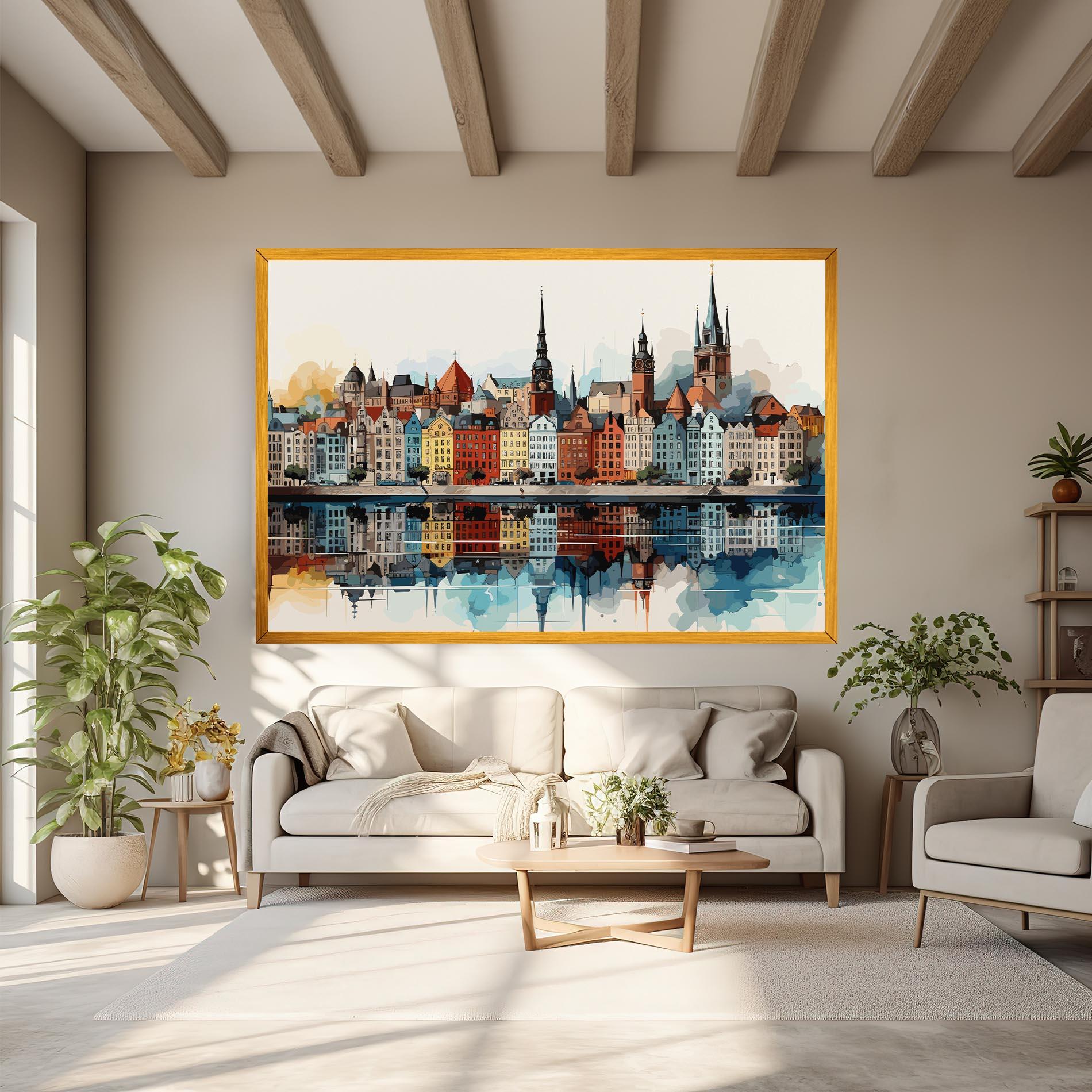 Vászonkép German Buildings mockup 6