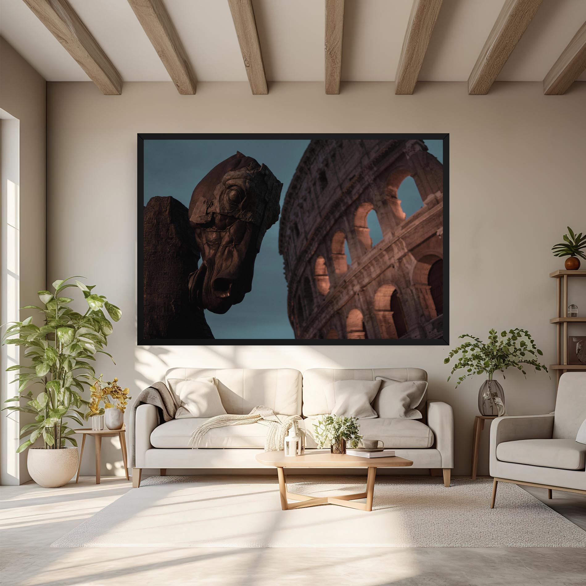 Vászonkép Colosseum Horse mockup 6