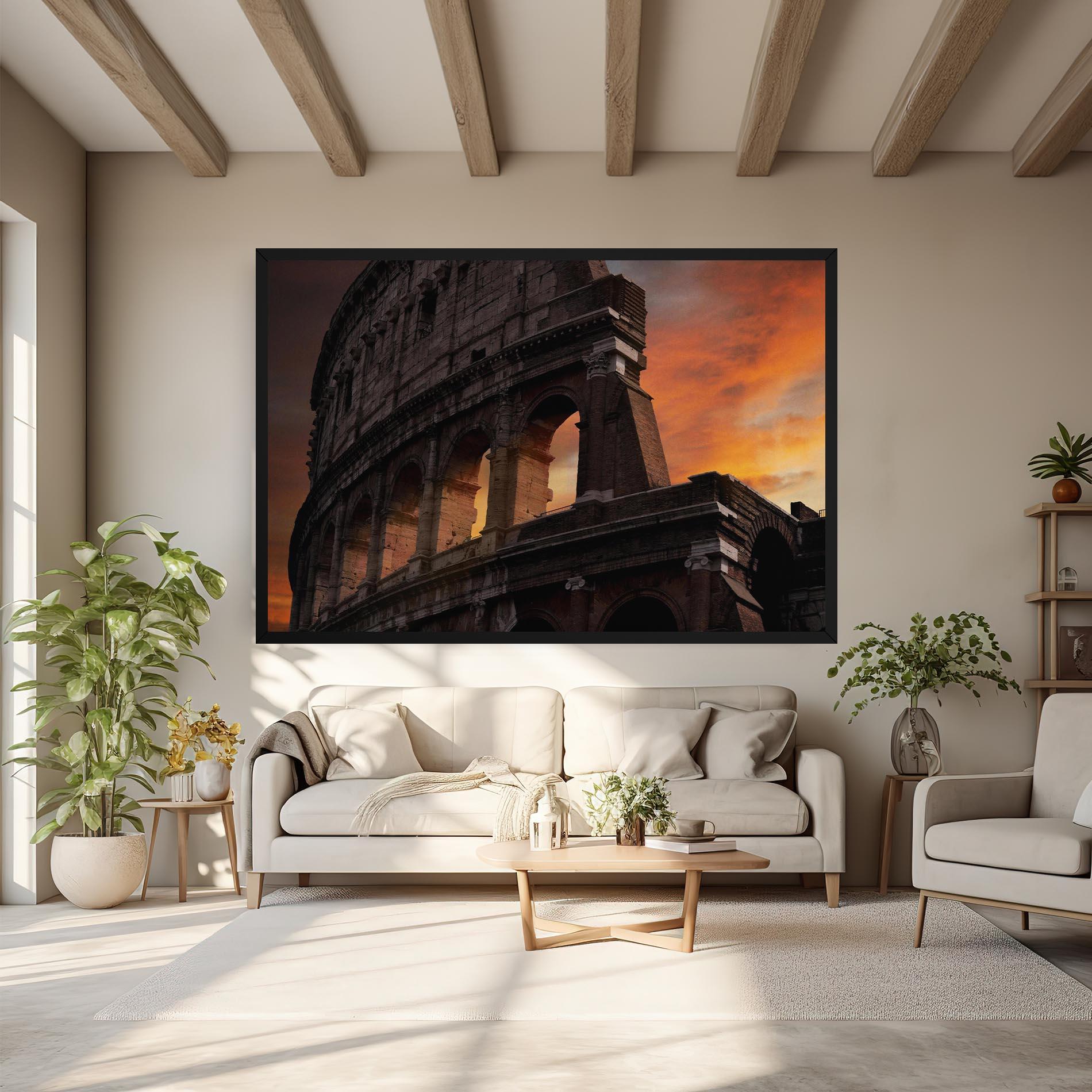 Vászonkép Colosseum Sunset mockup 6
