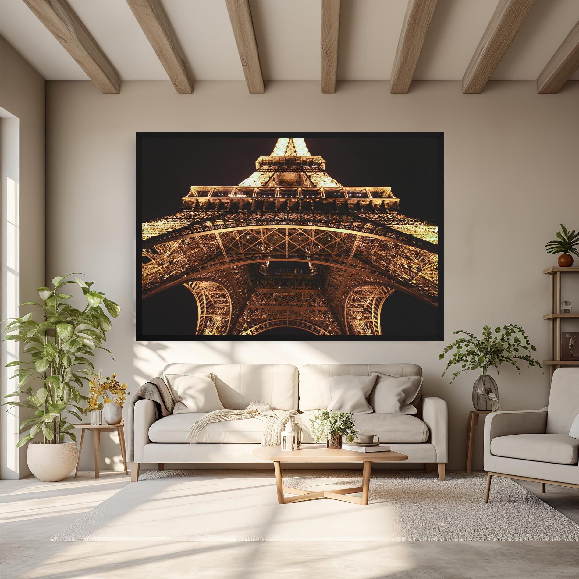 Vászonkép Eiffel Tower At Night mockup 6