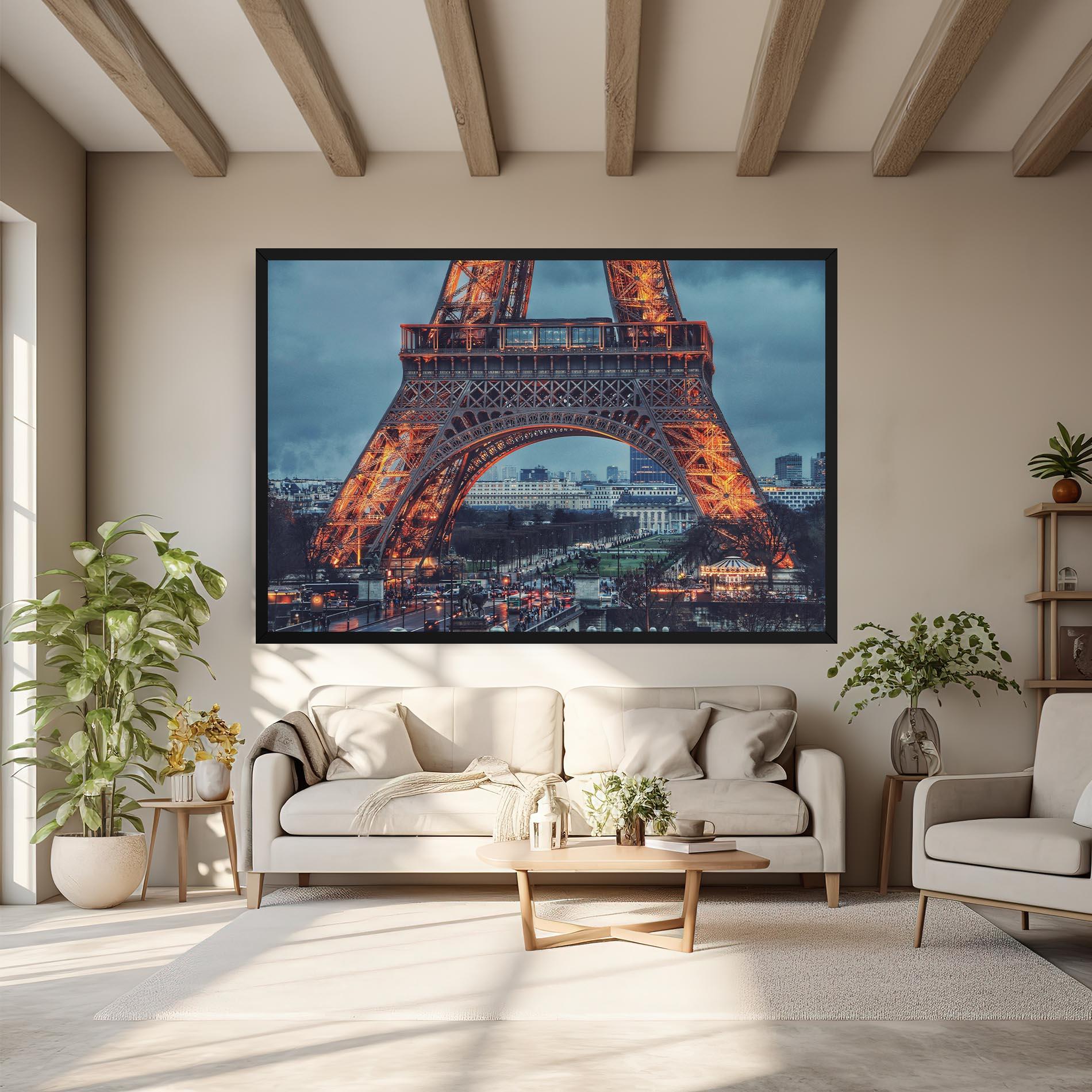 Vászonkép Eiffel Tower Lights mockup 6