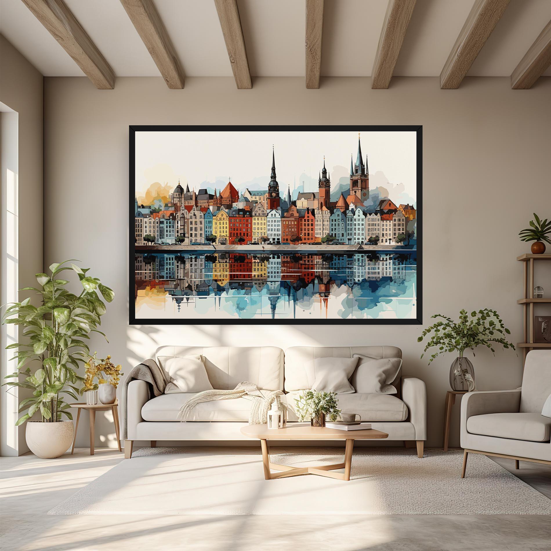 Vászonkép German Buildings mockup 6