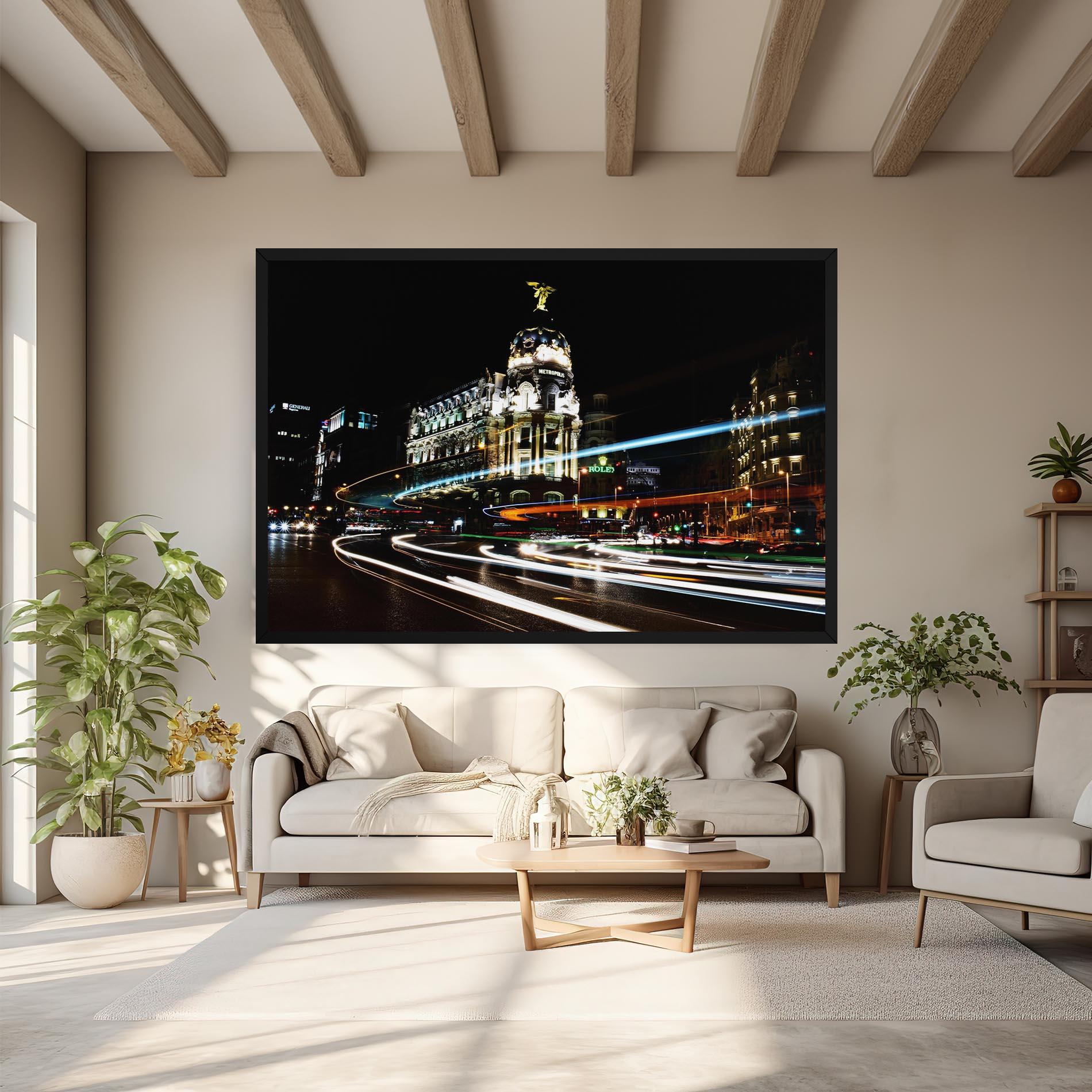 Vászonkép Madrid At Night mockup 6