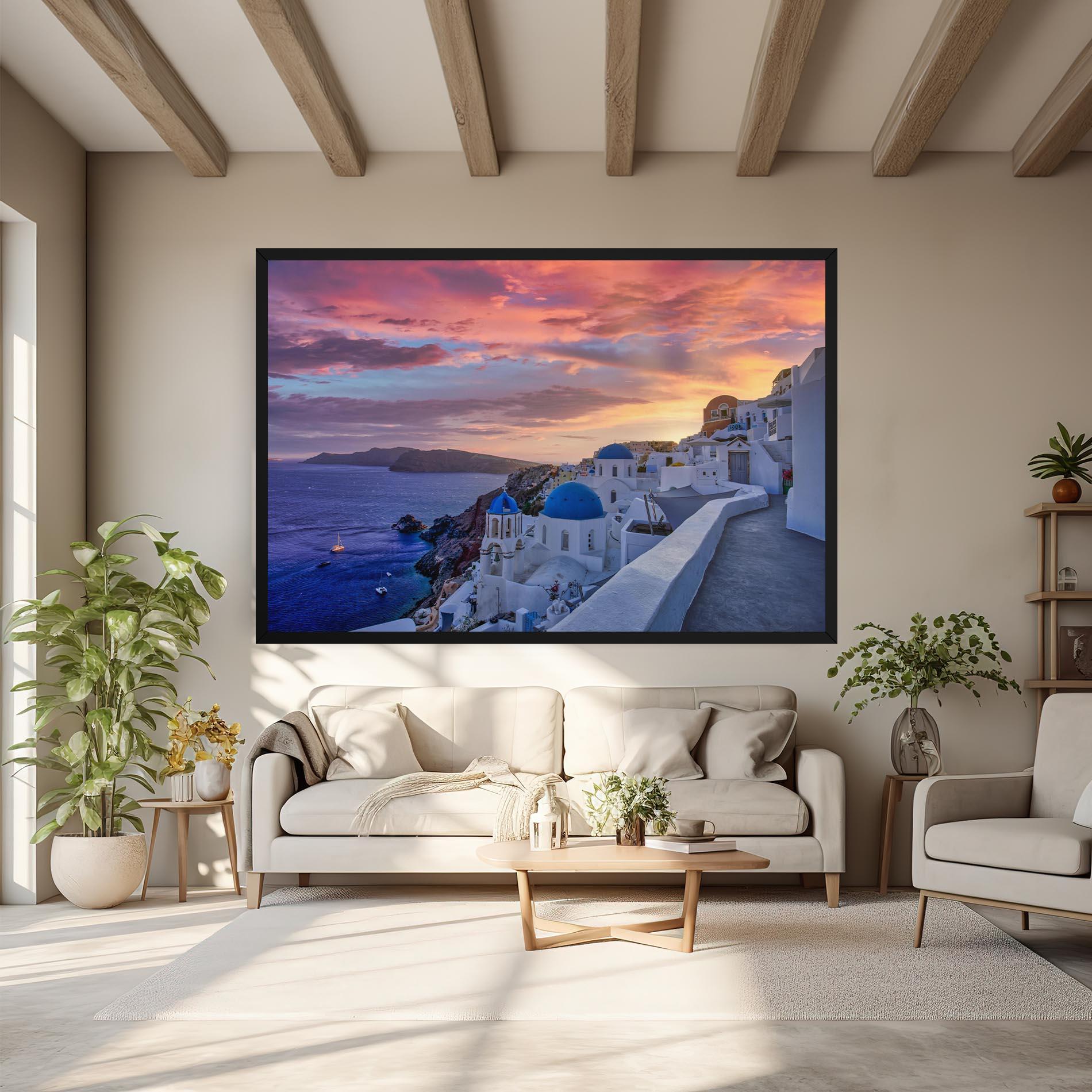 Vászonkép Santorini View mockup 6