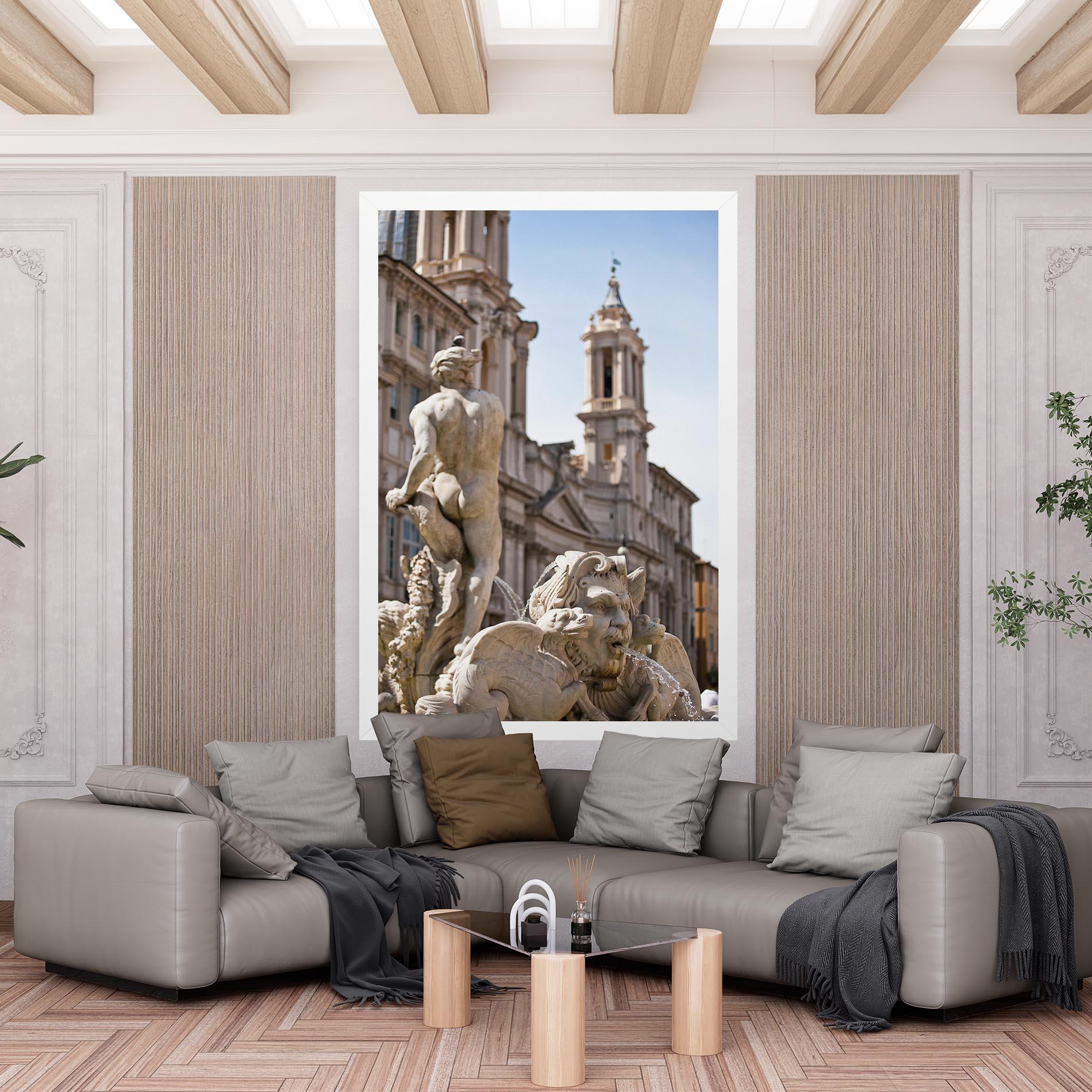 Vászonkép Baroque Statue Italy mockup 6