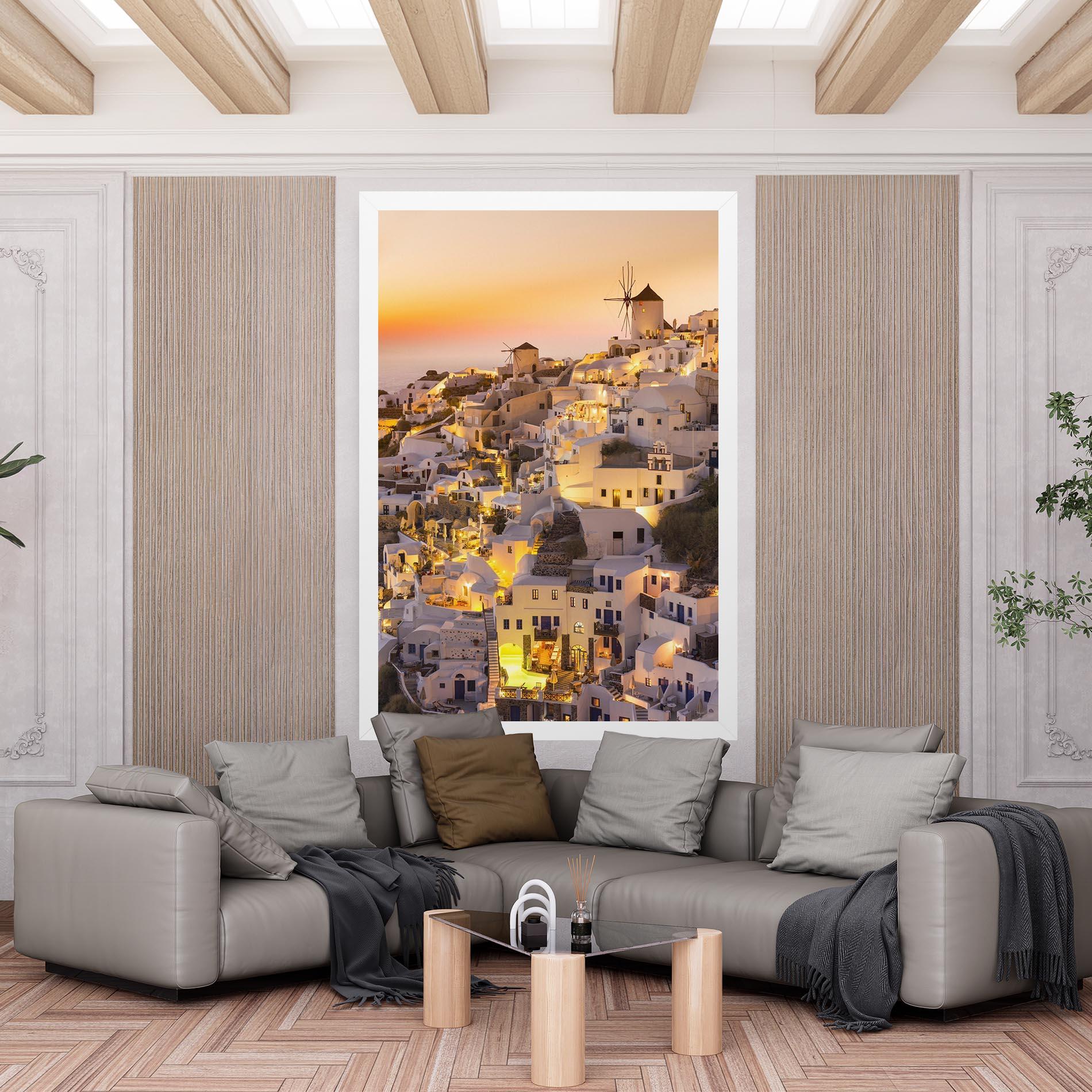 Vászonkép Santorini Greece mockup 6