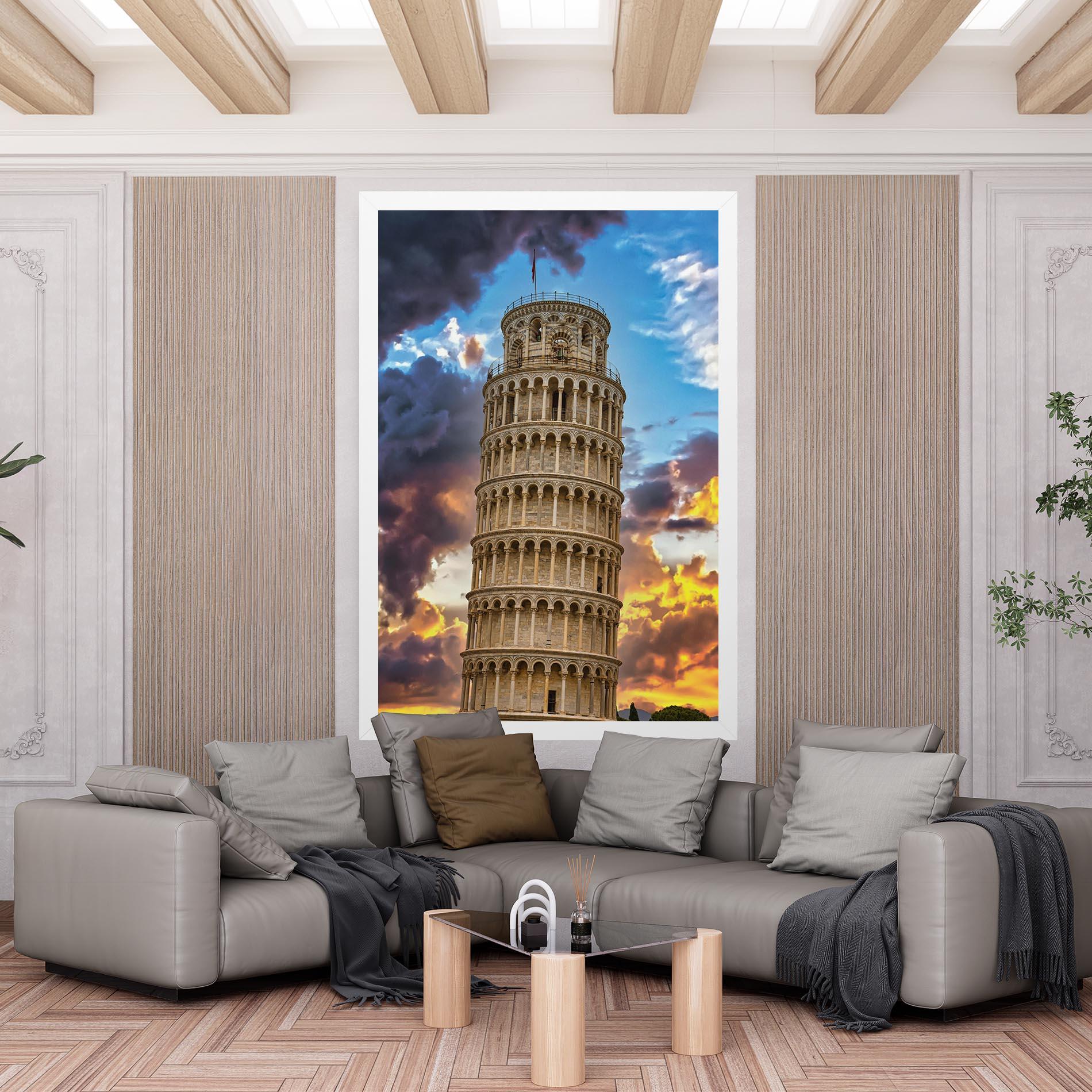 Vászonkép Tower Of Pisa Sunset mockup 6
