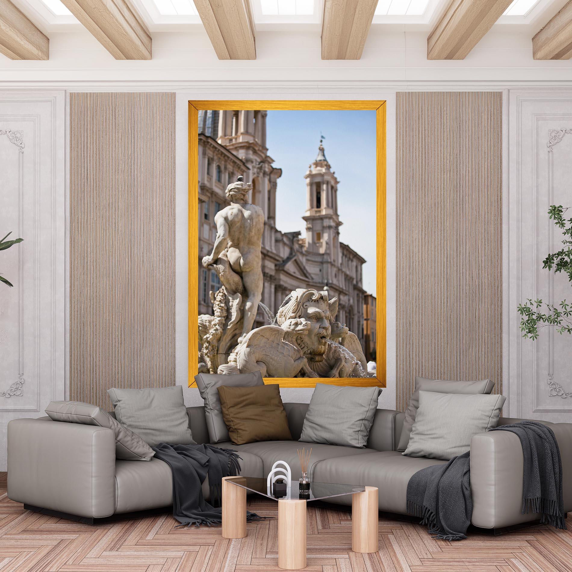 Vászonkép Baroque Statue Italy mockup 6