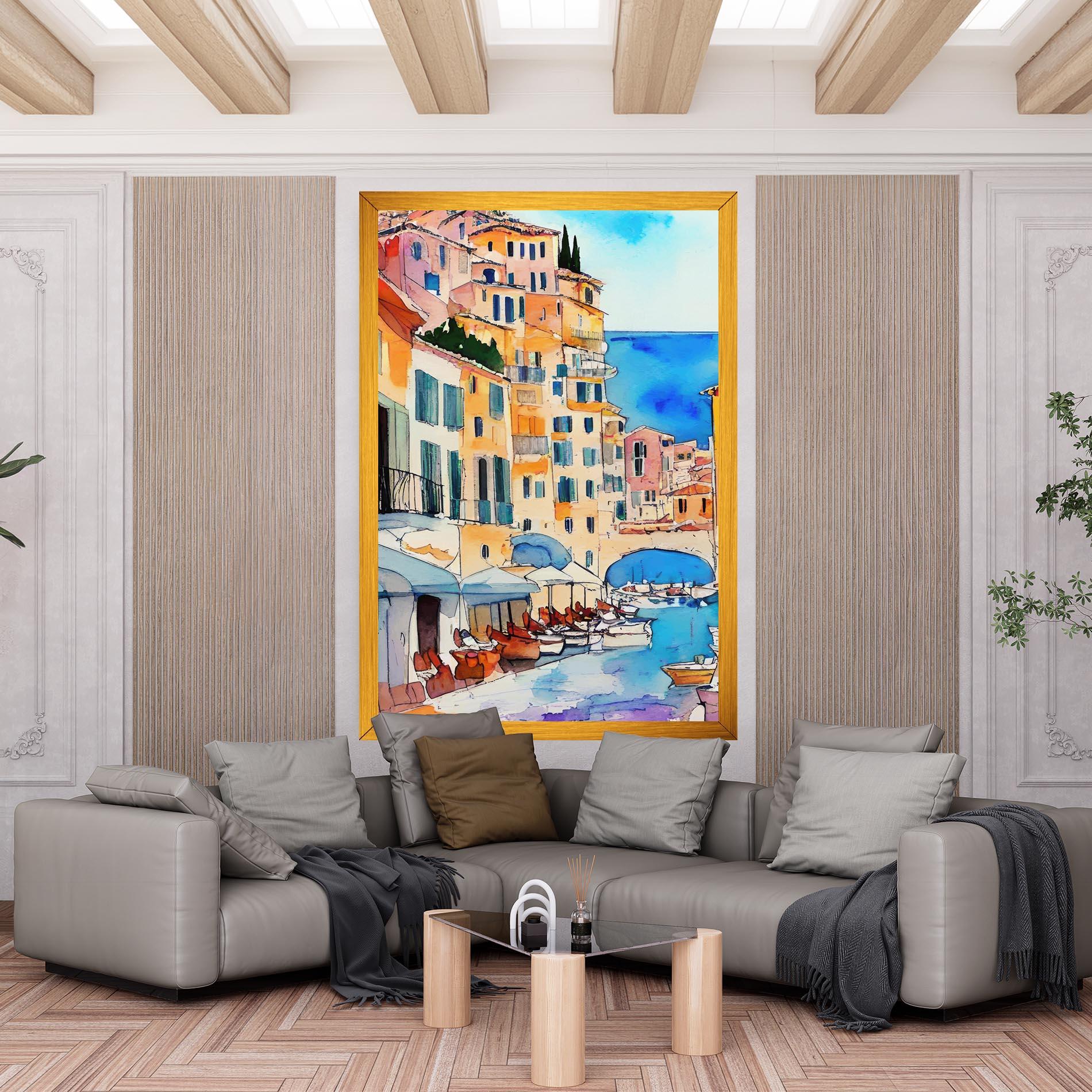 Vászonkép France Watercolor mockup 6