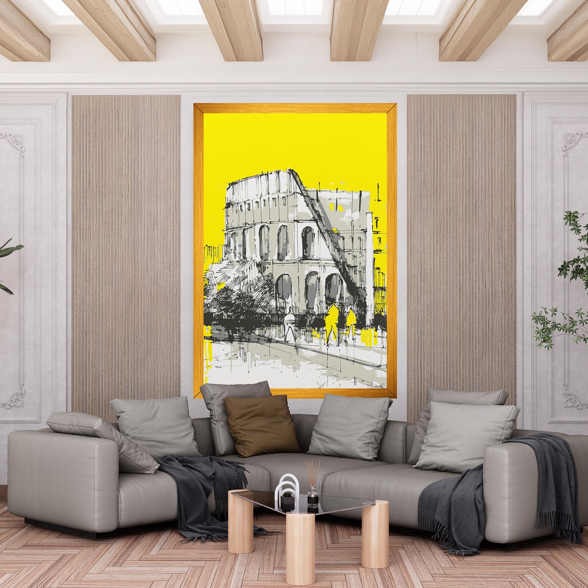 Vászonkép Yellow Colosseum mockup 6