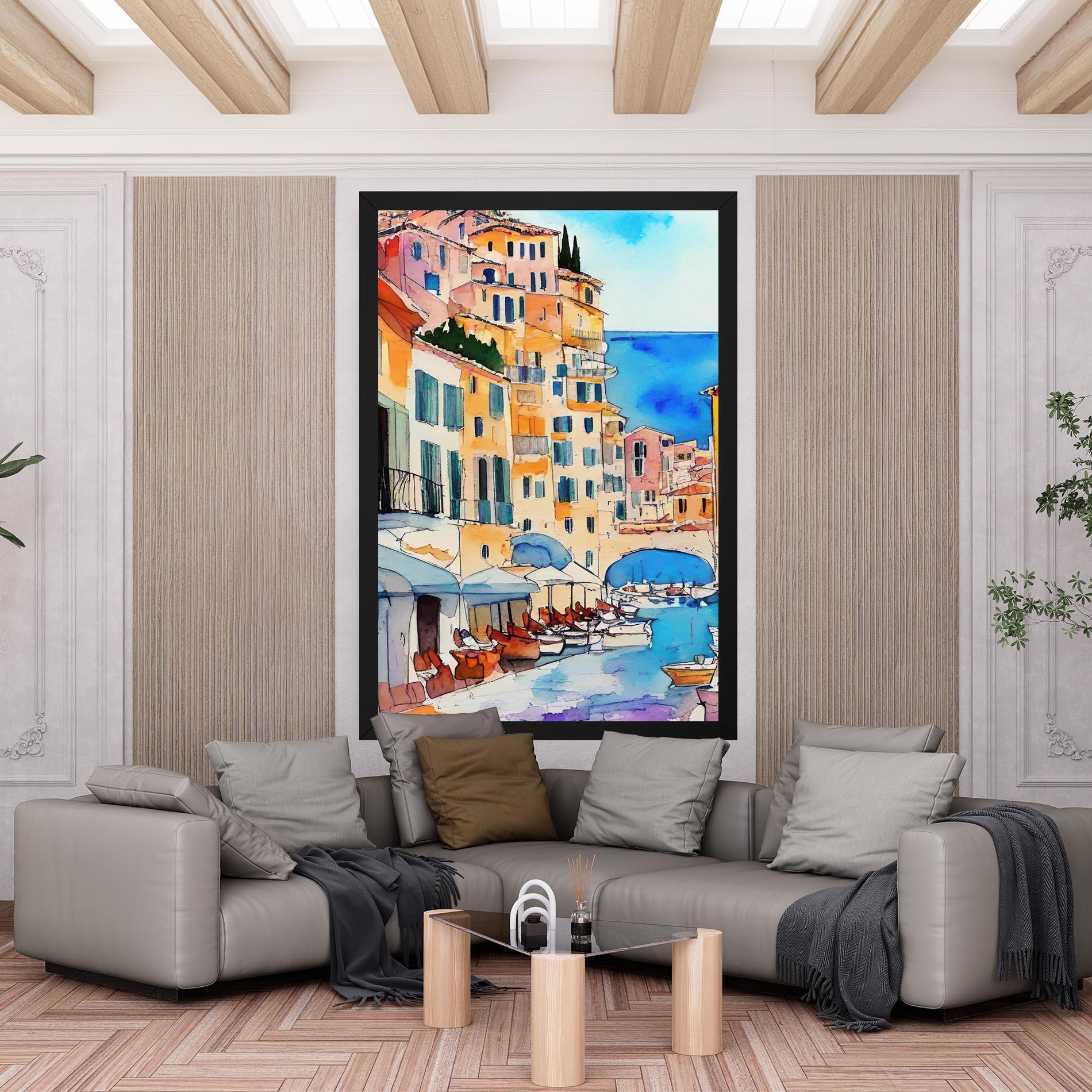 Vászonkép France Watercolor mockup 6