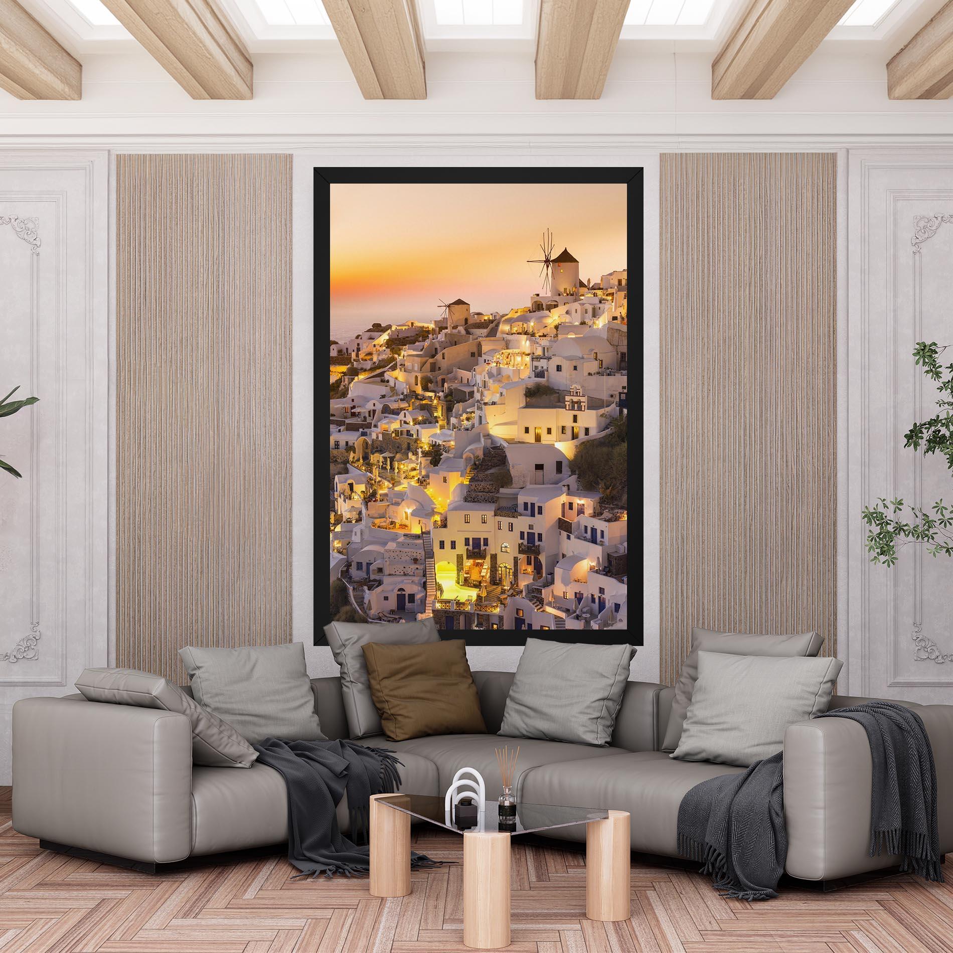 Vászonkép Santorini Greece mockup 6