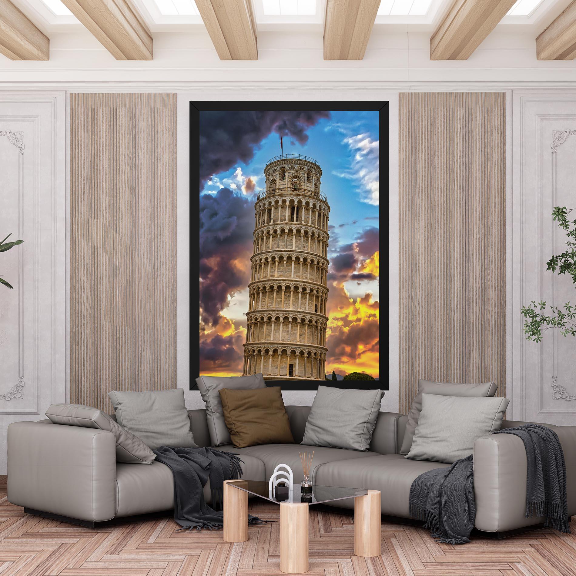 Vászonkép Tower Of Pisa Sunset mockup 6
