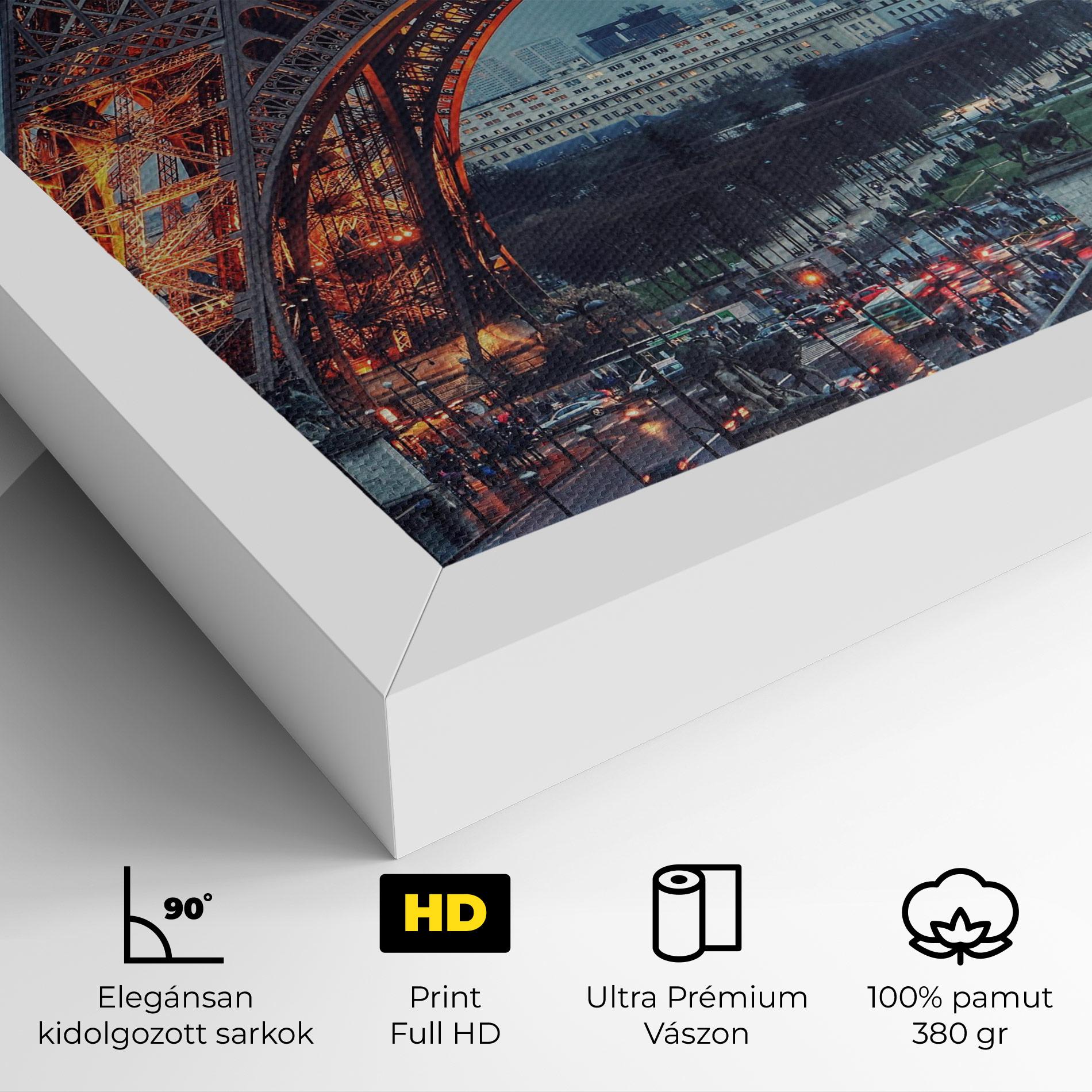 Vászonkép Eiffel Tower Lights mockup 4