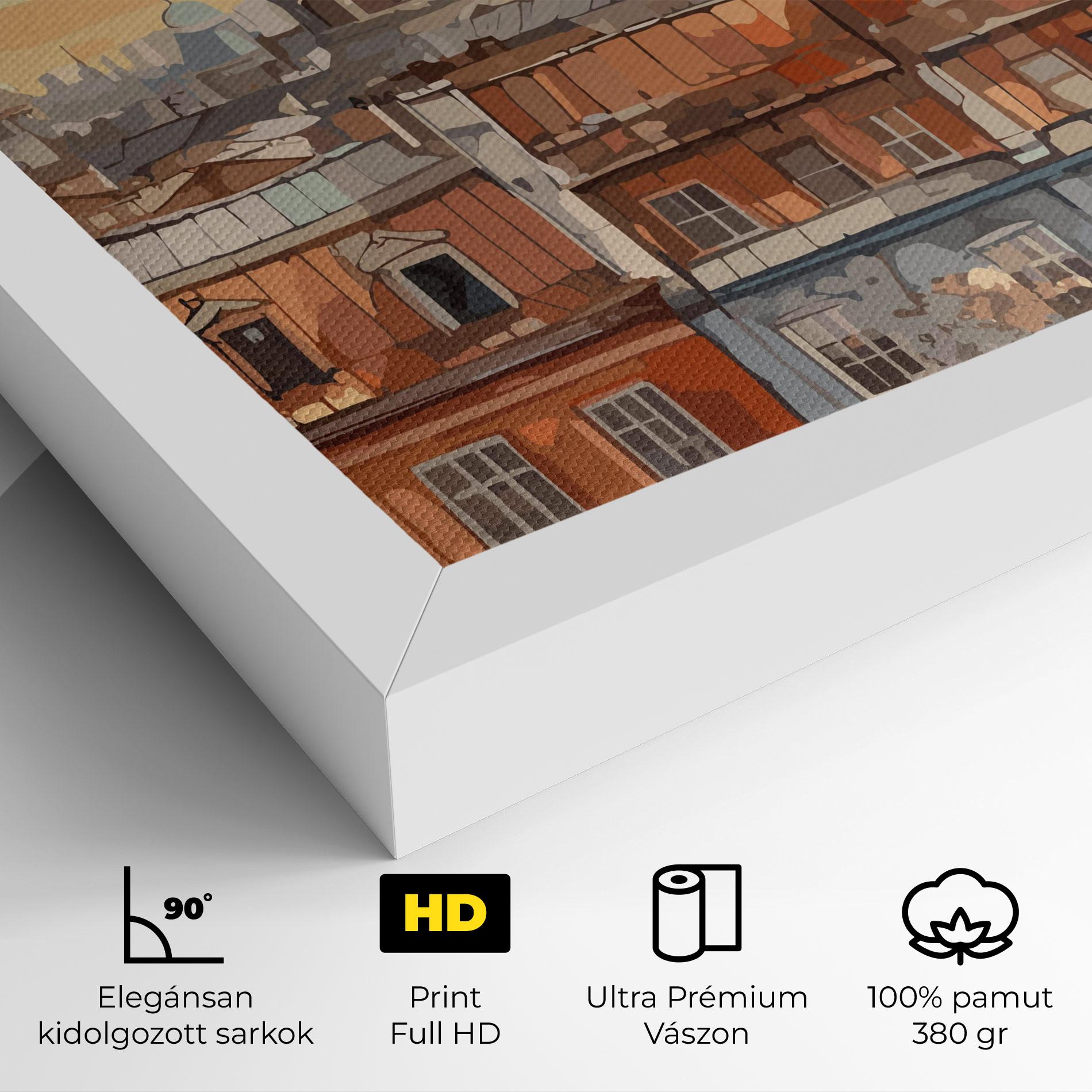 Vászonkép Window City View mockup 4