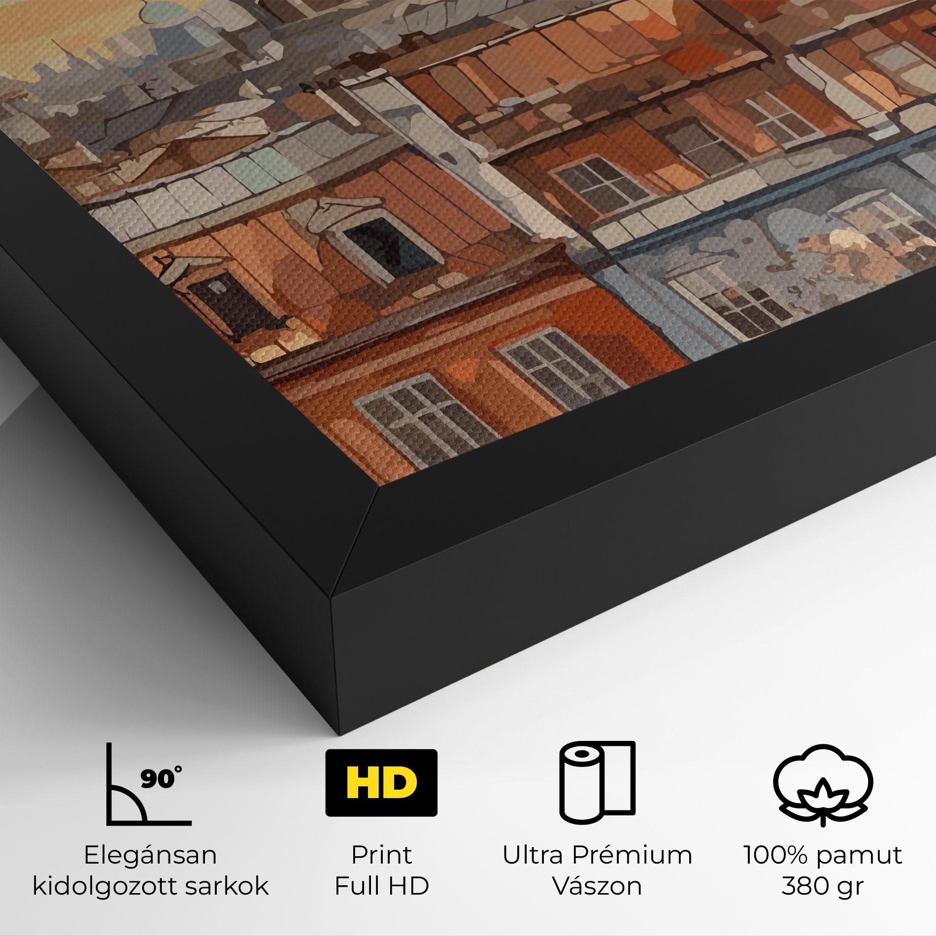Vászonkép Window City View mockup 4