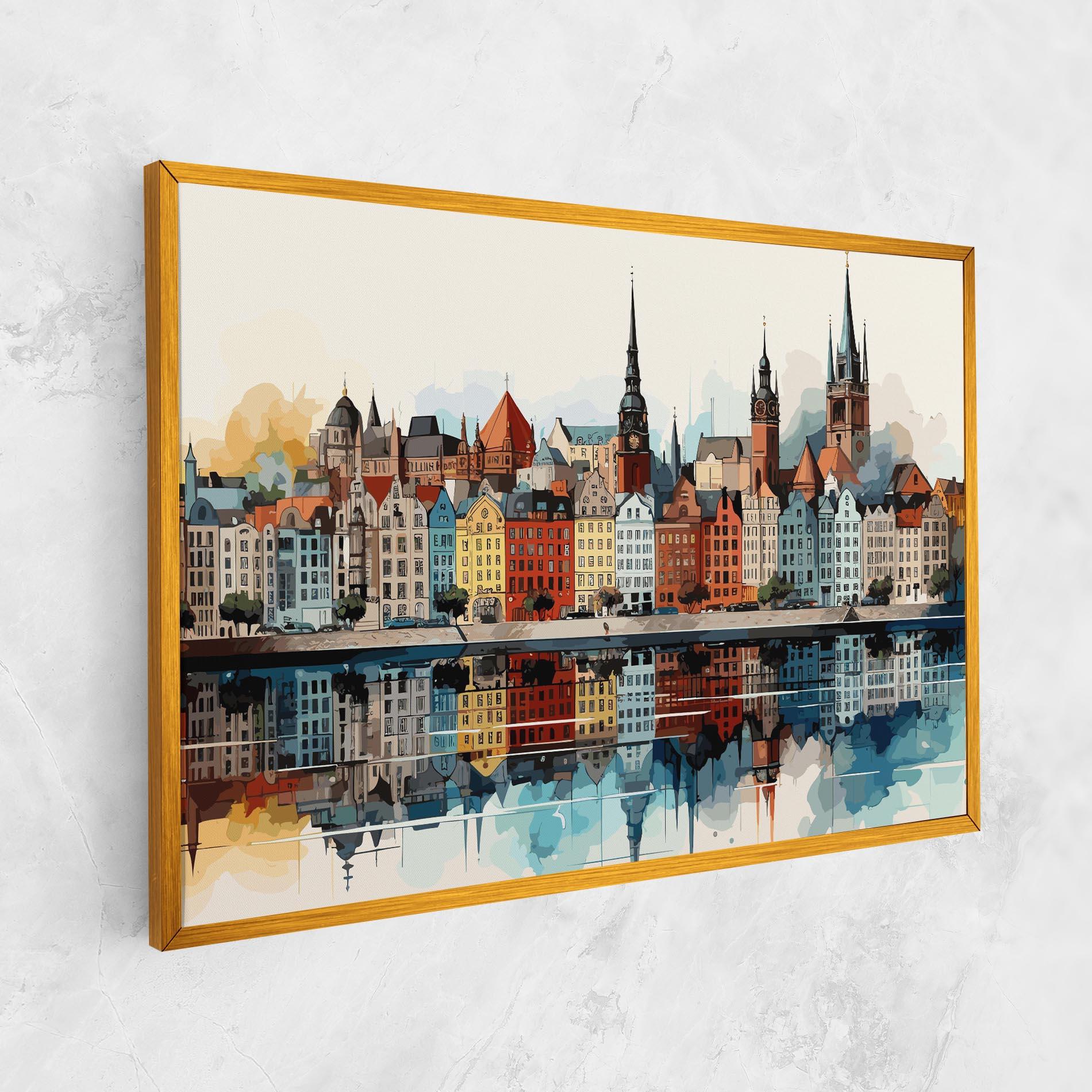 Vászonkép German Buildings mockup 1