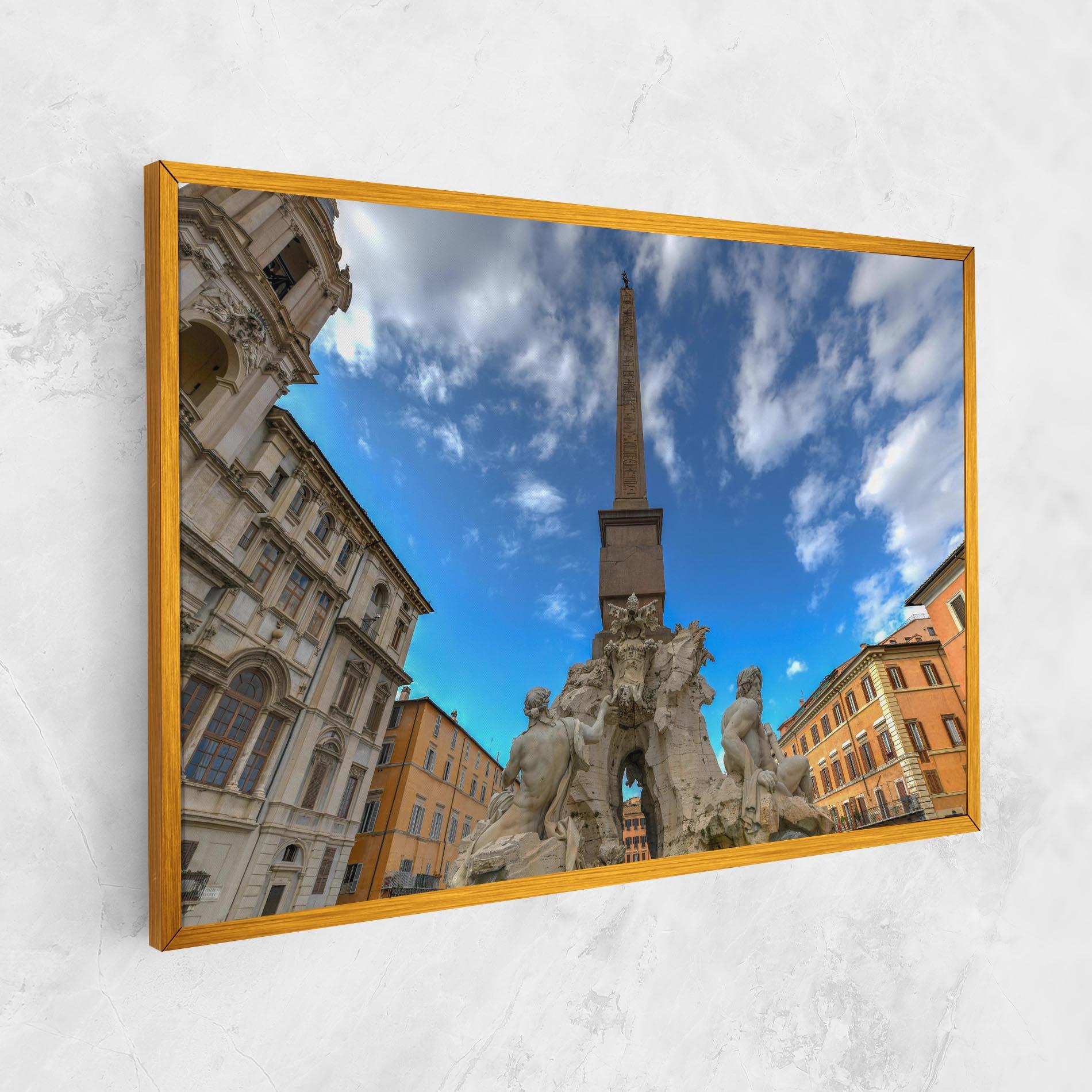 Vászonkép Piazza Navona Italy mockup 1