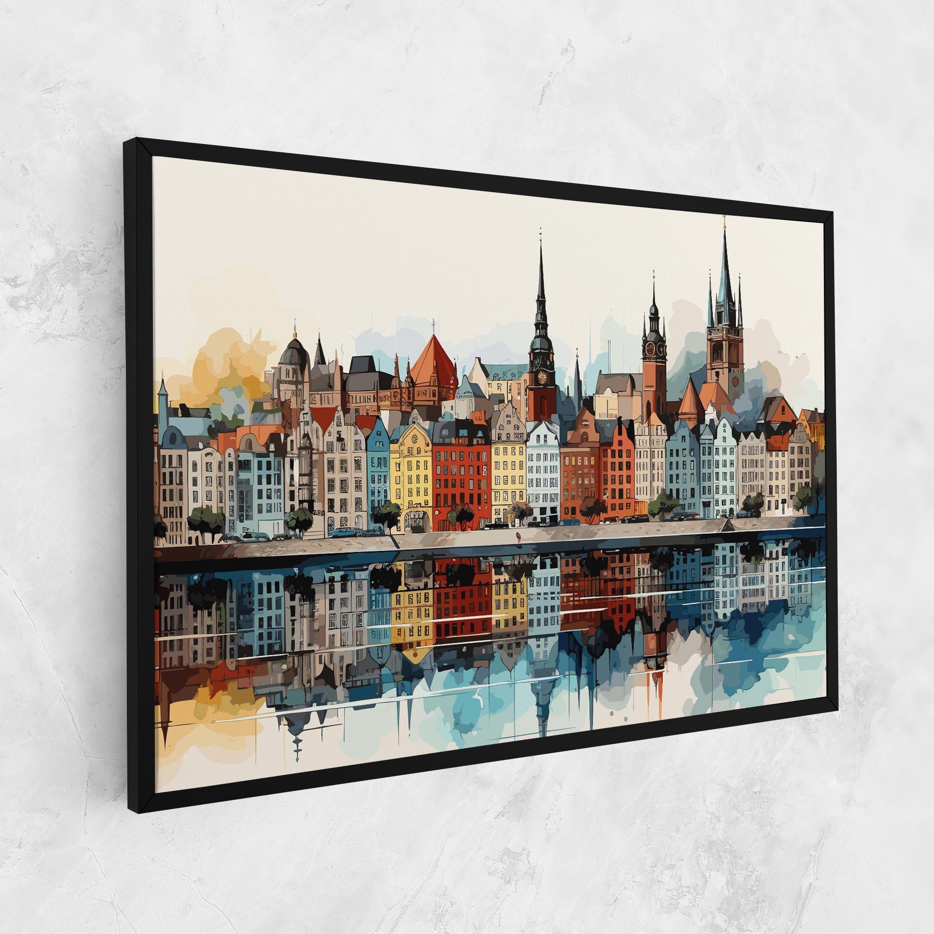 Vászonkép German Buildings mockup 1