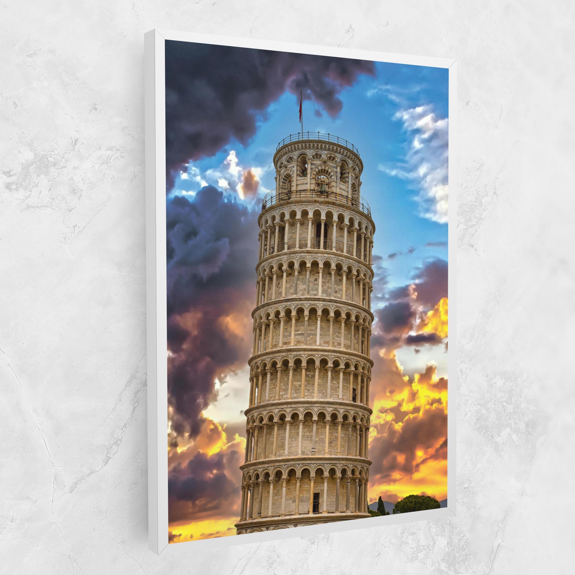 Vászonkép Tower Of Pisa Sunset mockup 1