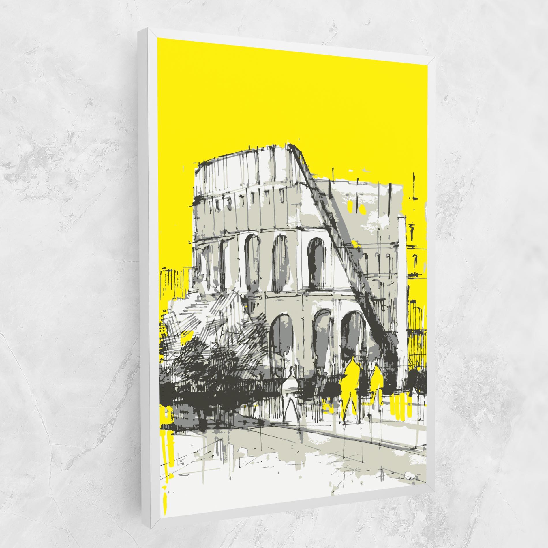 Vászonkép Yellow Colosseum mockup 1