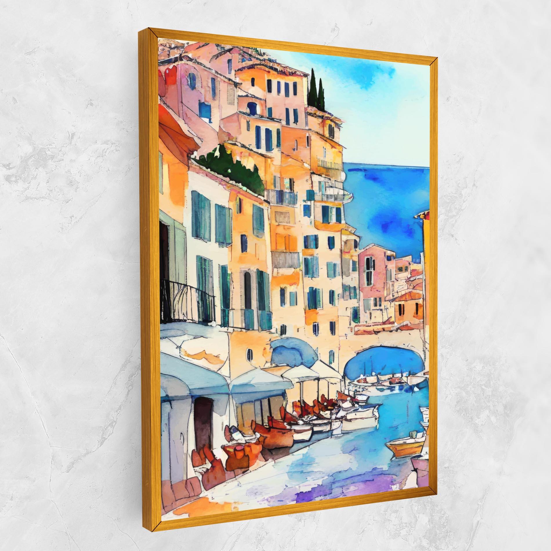 Vászonkép France Watercolor mockup 1