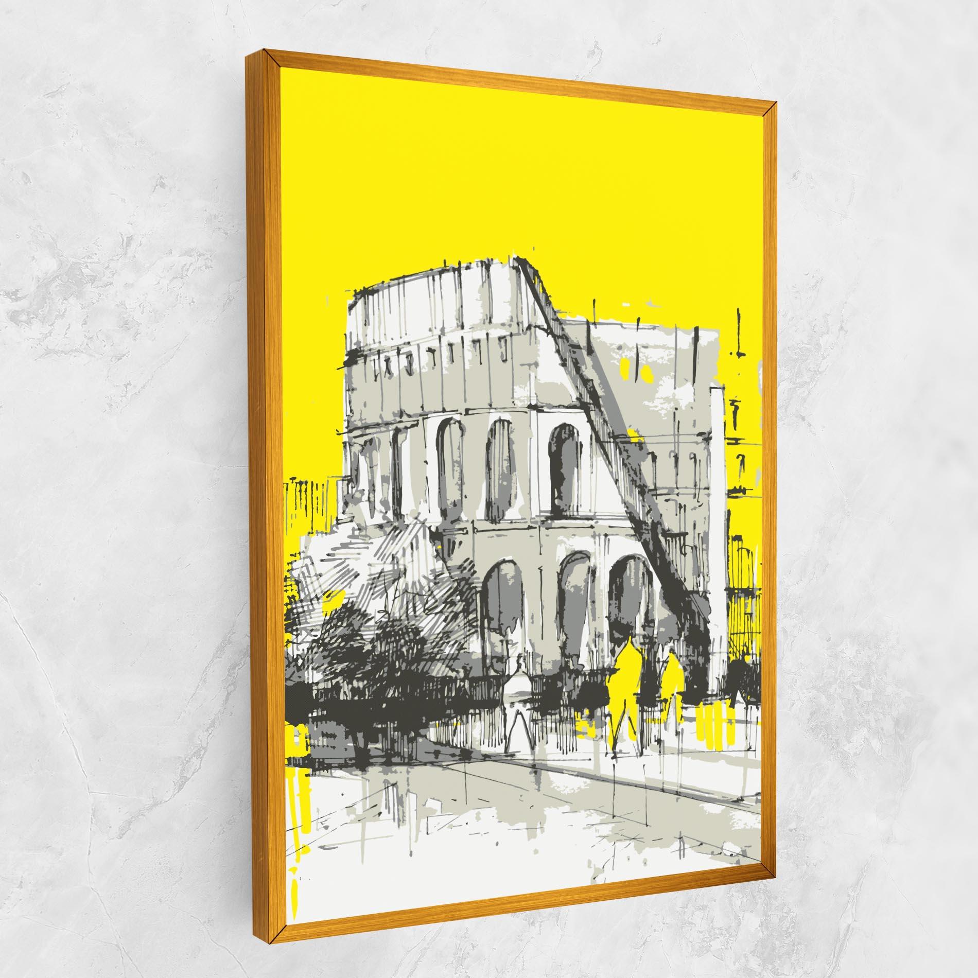 Vászonkép Yellow Colosseum mockup 1