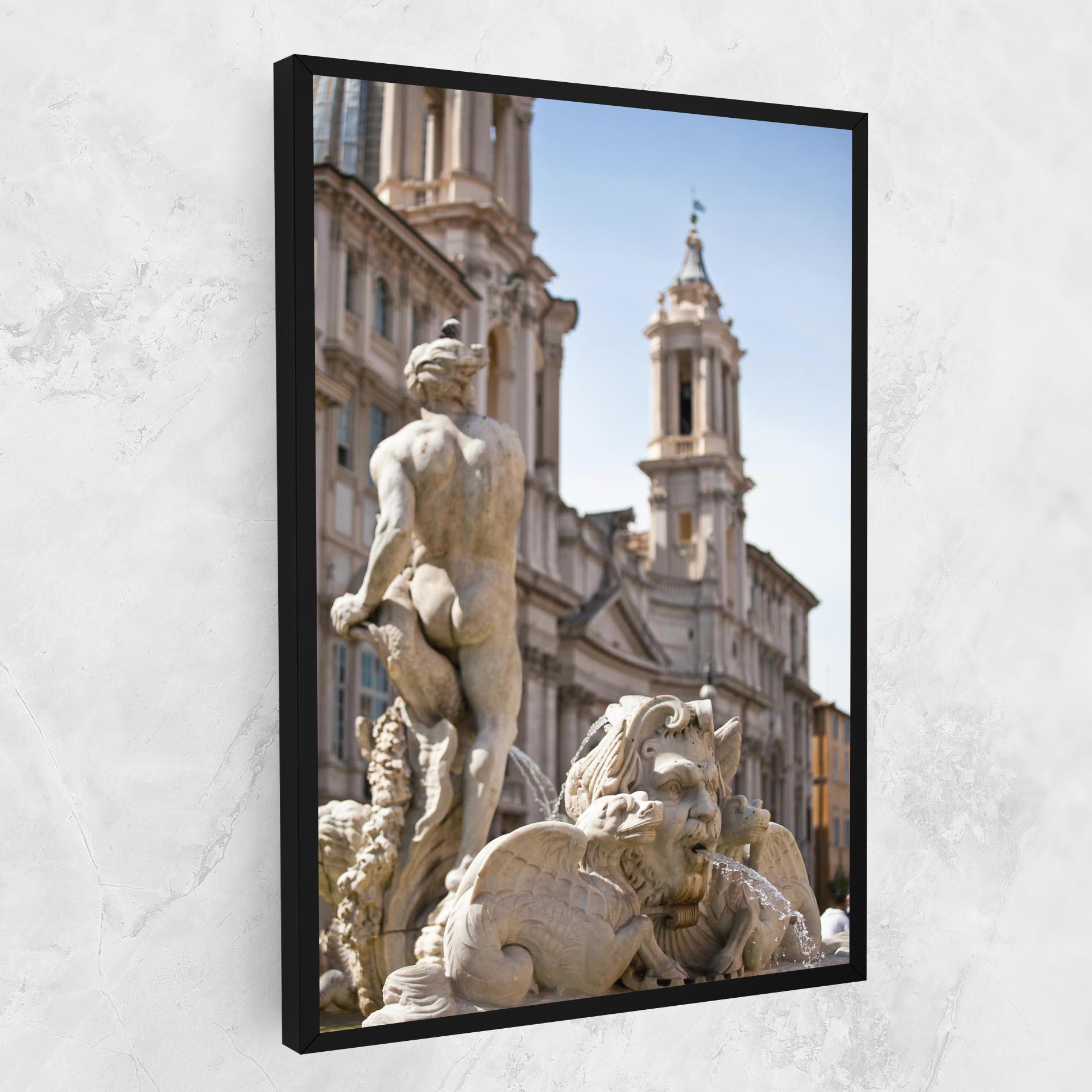 Vászonkép Baroque Statue Italy mockup 1
