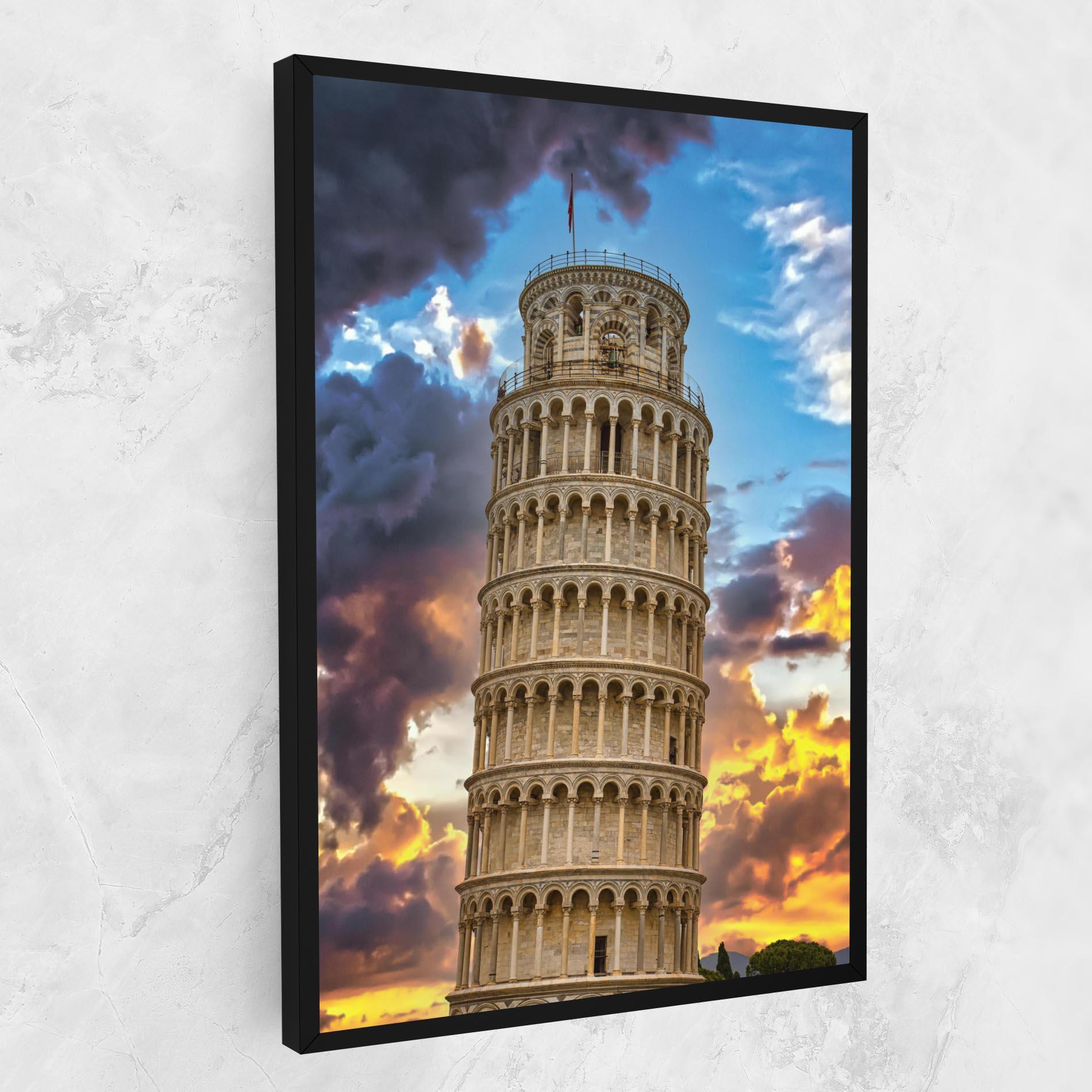Vászonkép Tower Of Pisa Sunset mockup 1