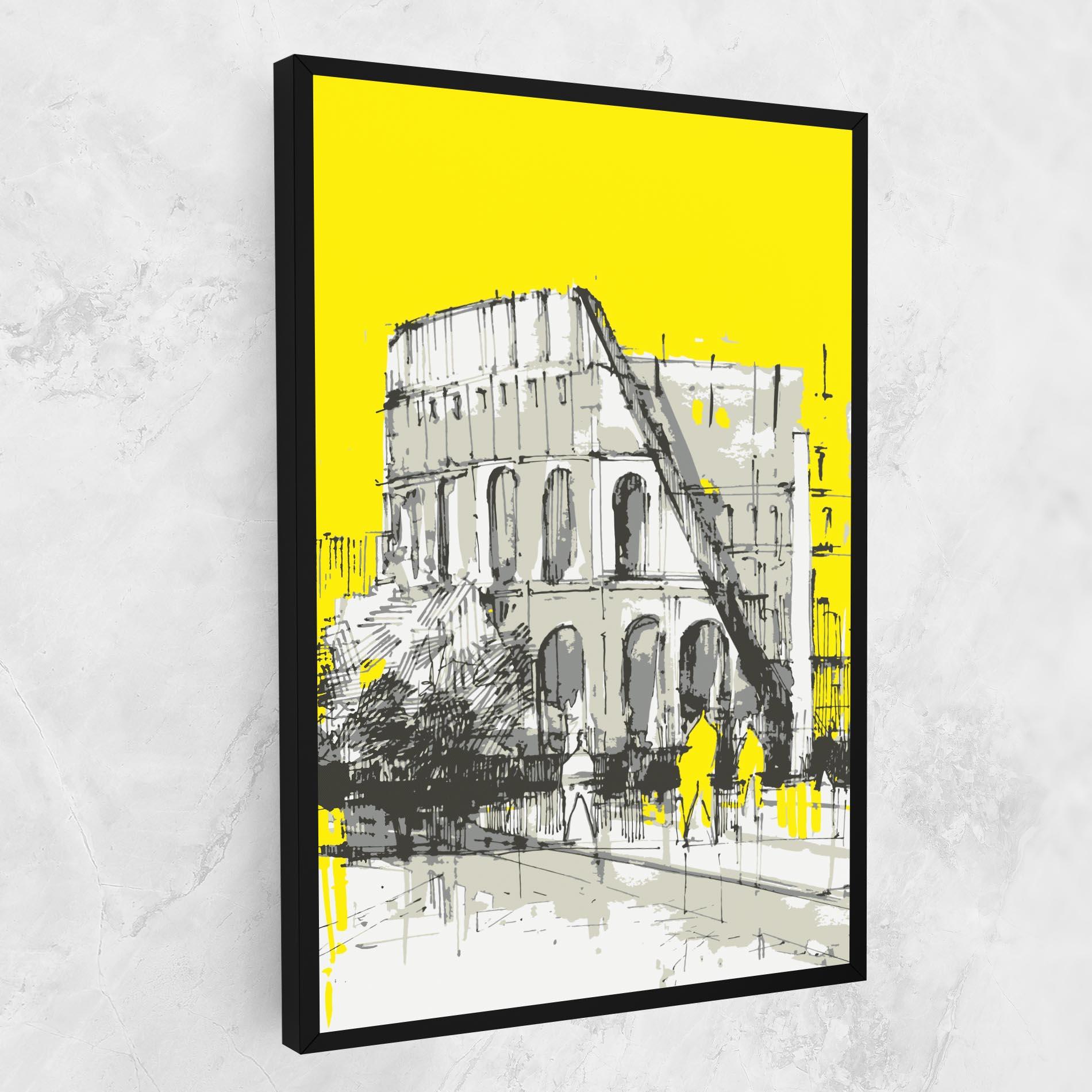 Vászonkép Yellow Colosseum mockup 1