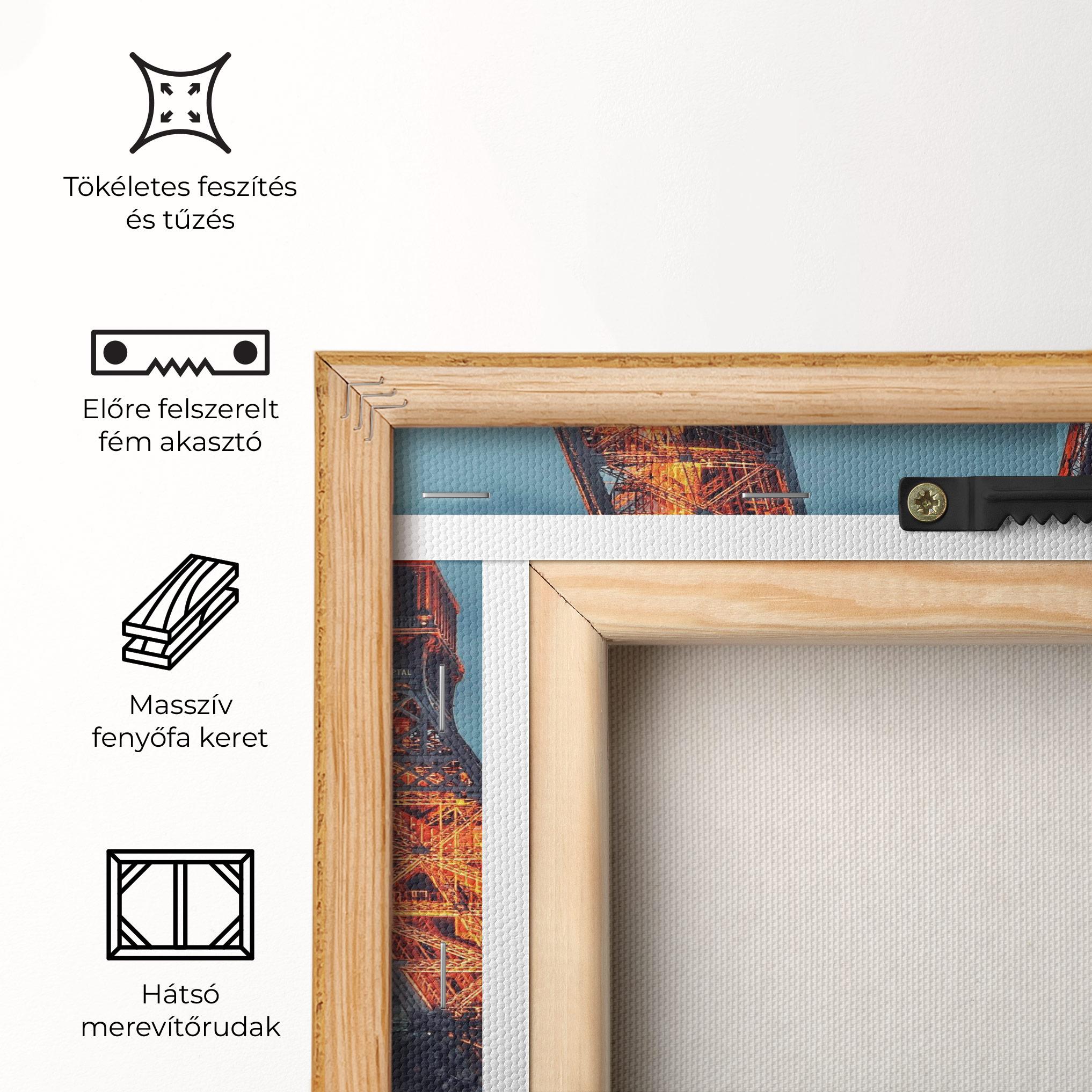 Vászonkép Eiffel Tower Lights mockup 5