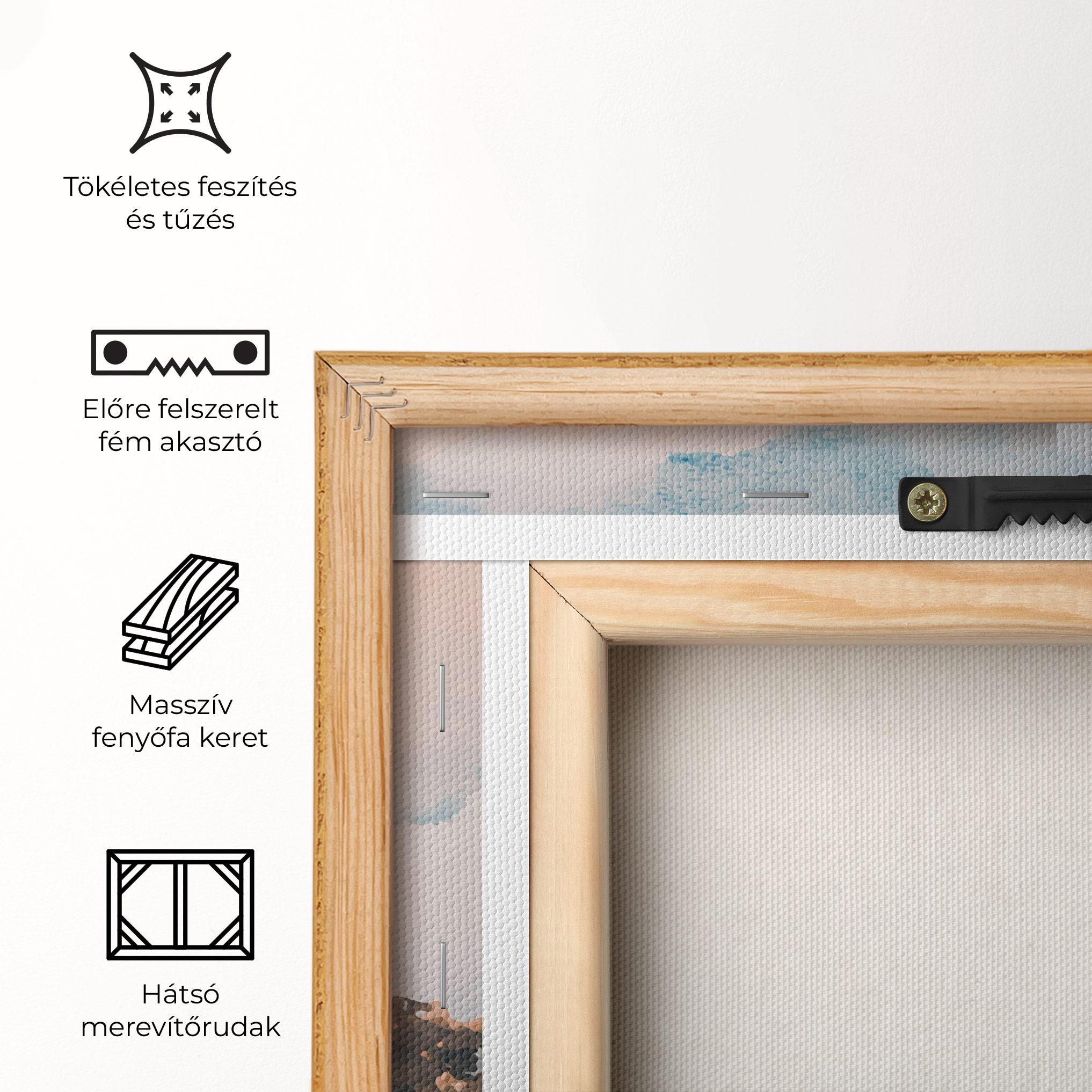 Vászonkép Eiffel Tower Roses mockup 5