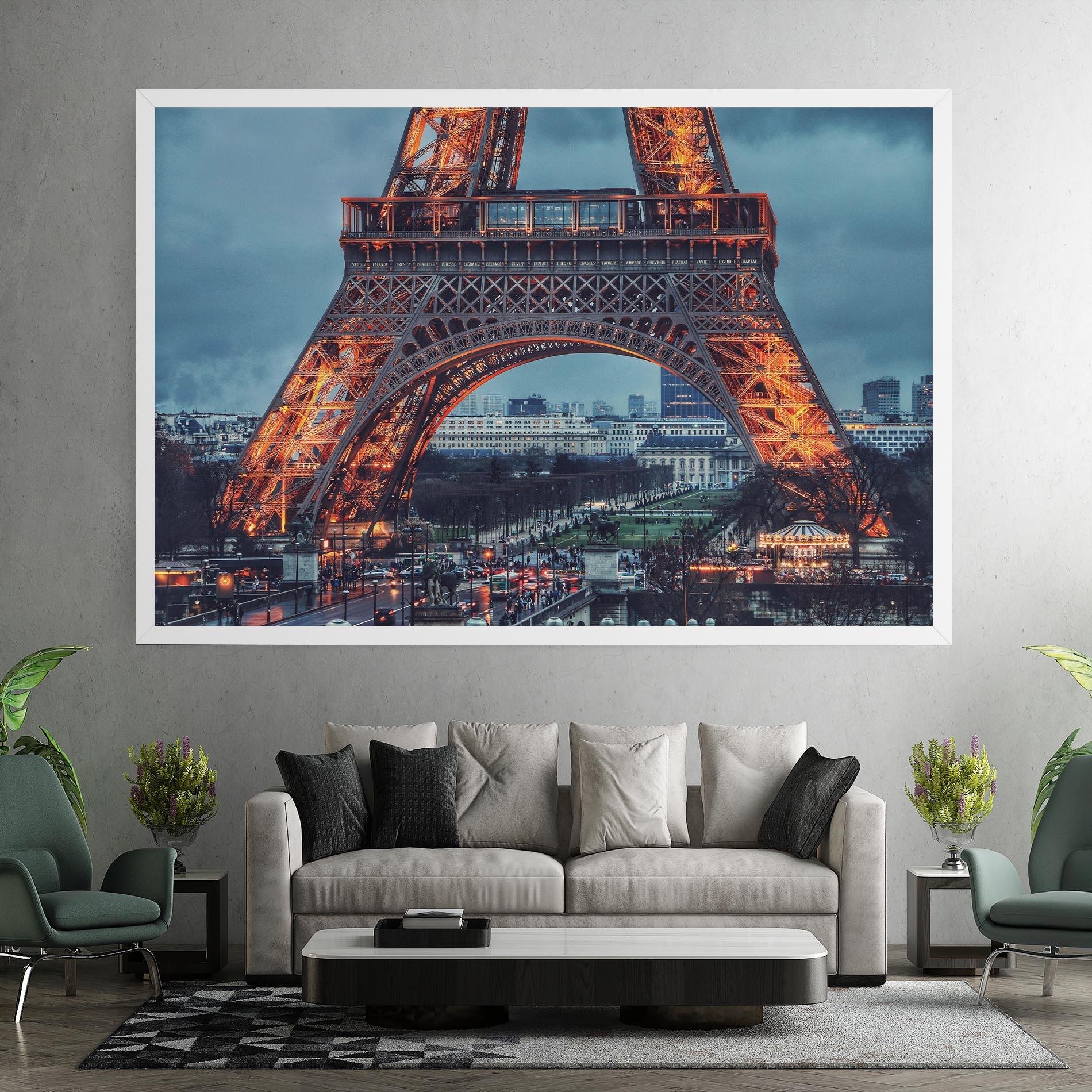 Vászonkép Eiffel Tower Lights mockup 7