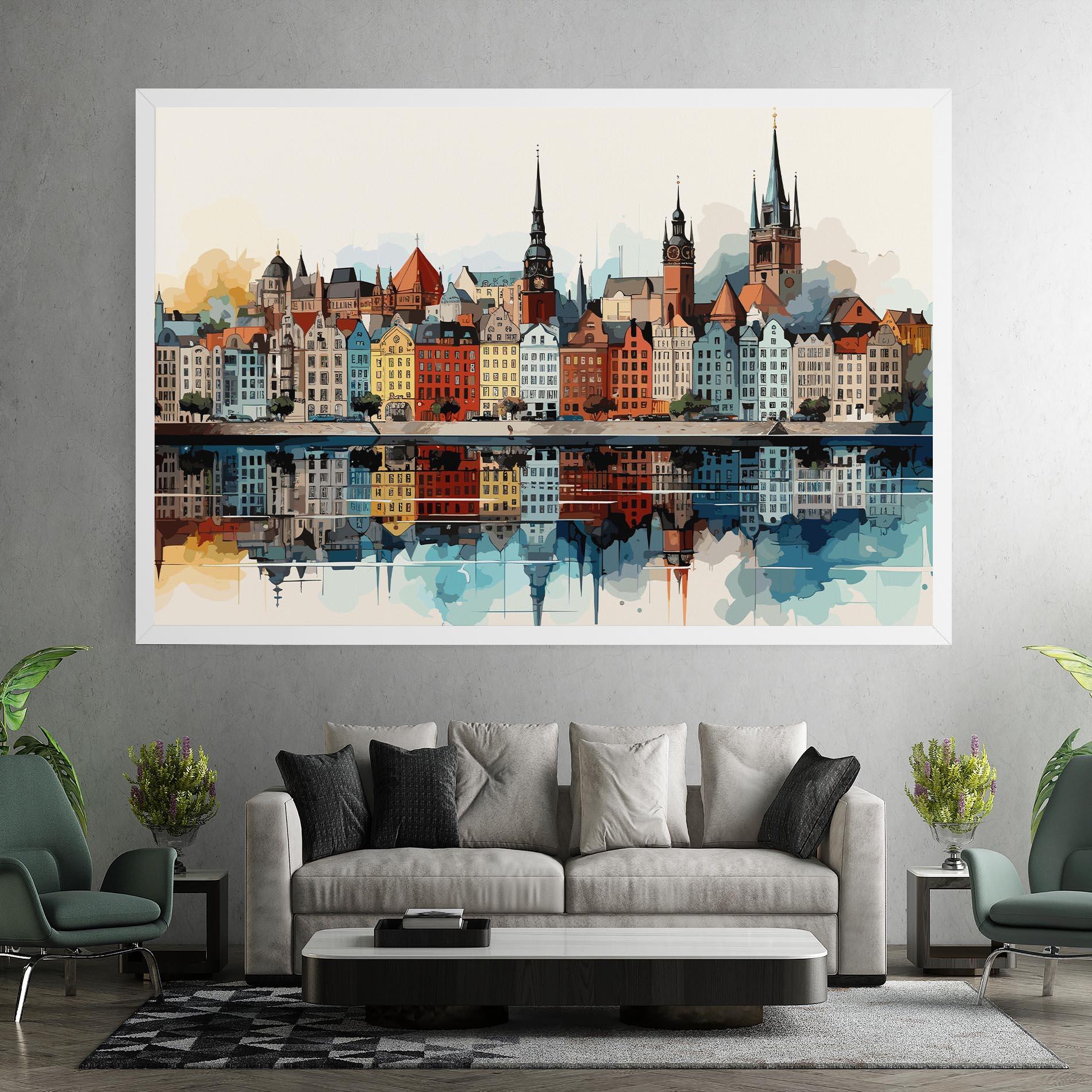 Vászonkép German Buildings mockup 7