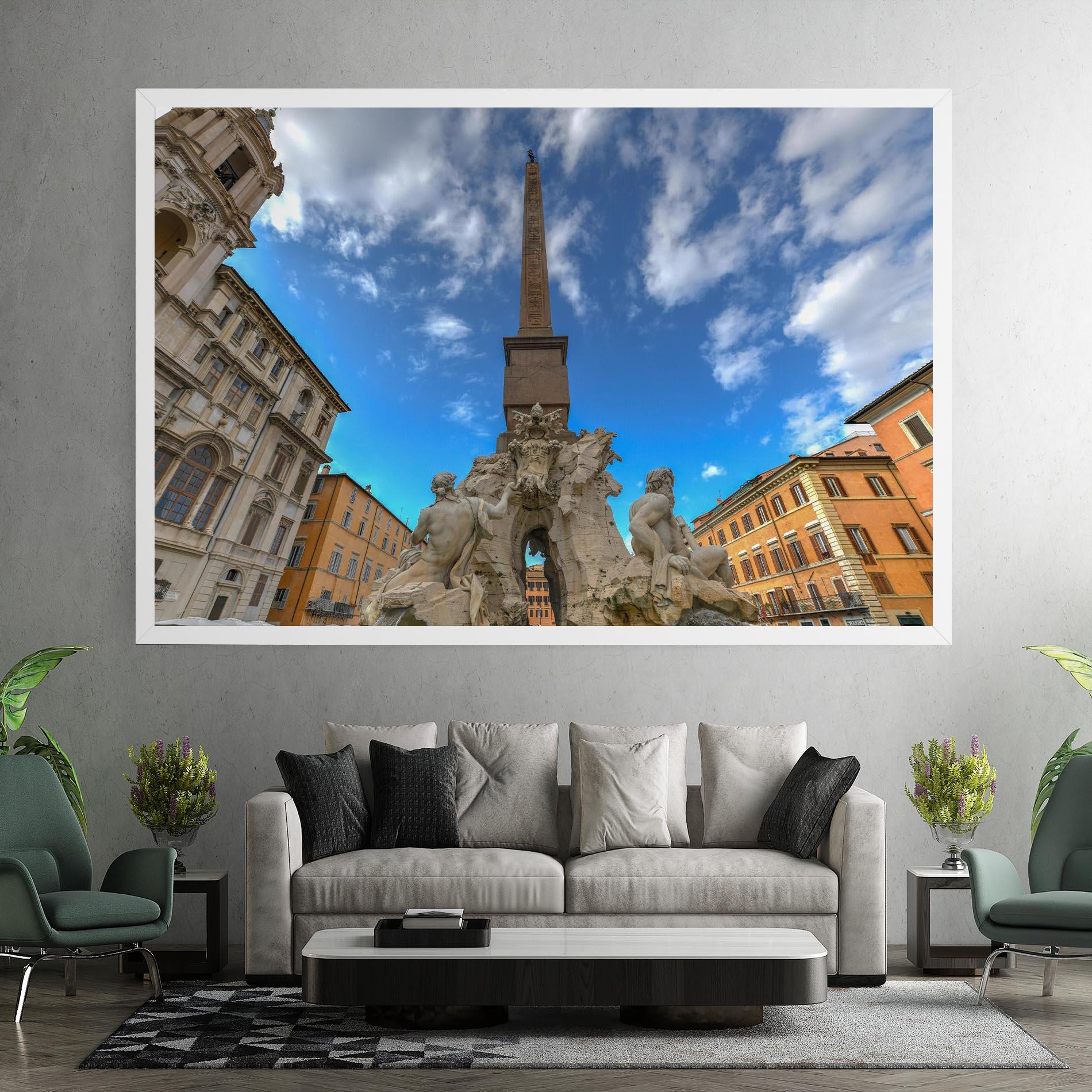 Vászonkép Piazza Navona Italy mockup 7