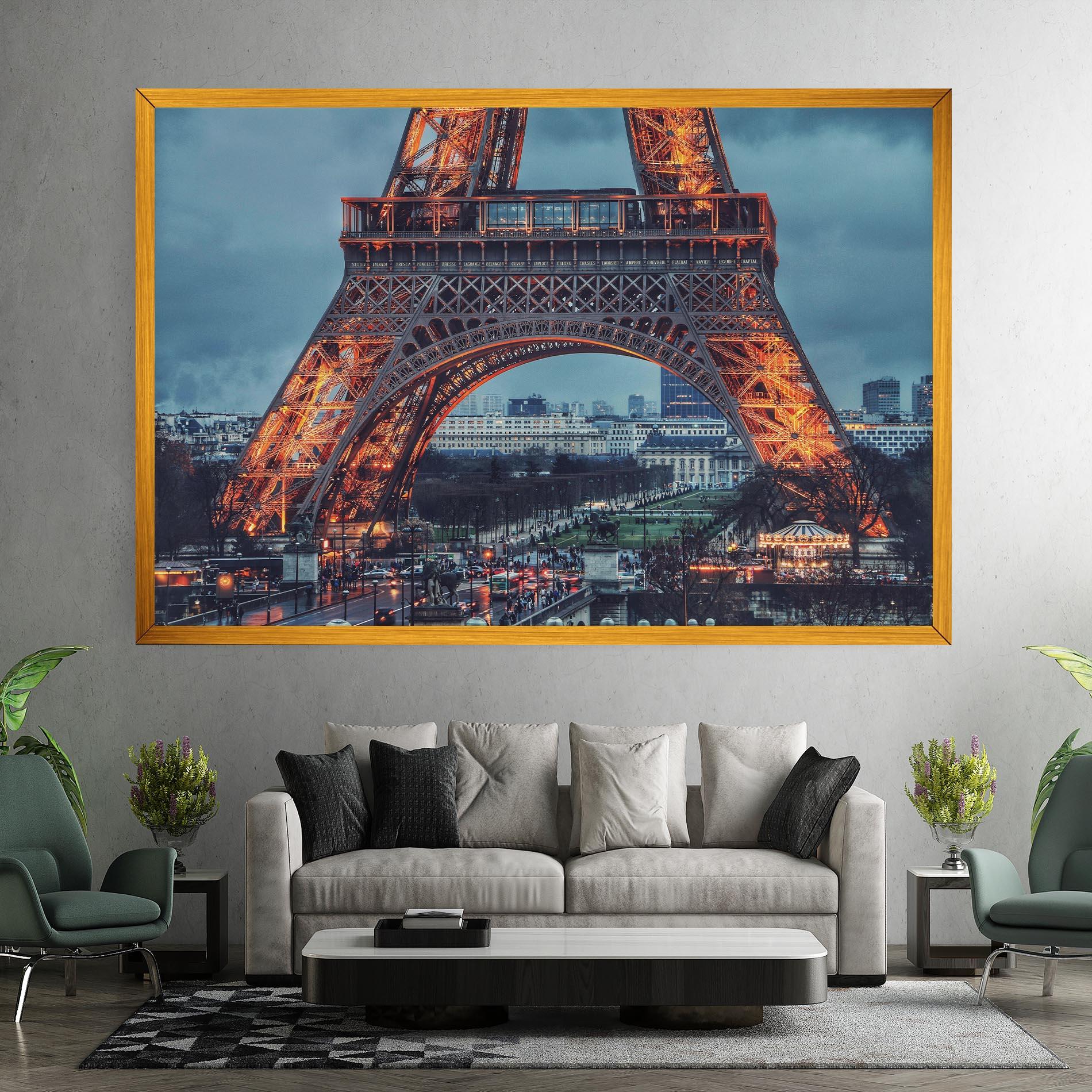 Vászonkép Eiffel Tower Lights mockup 7